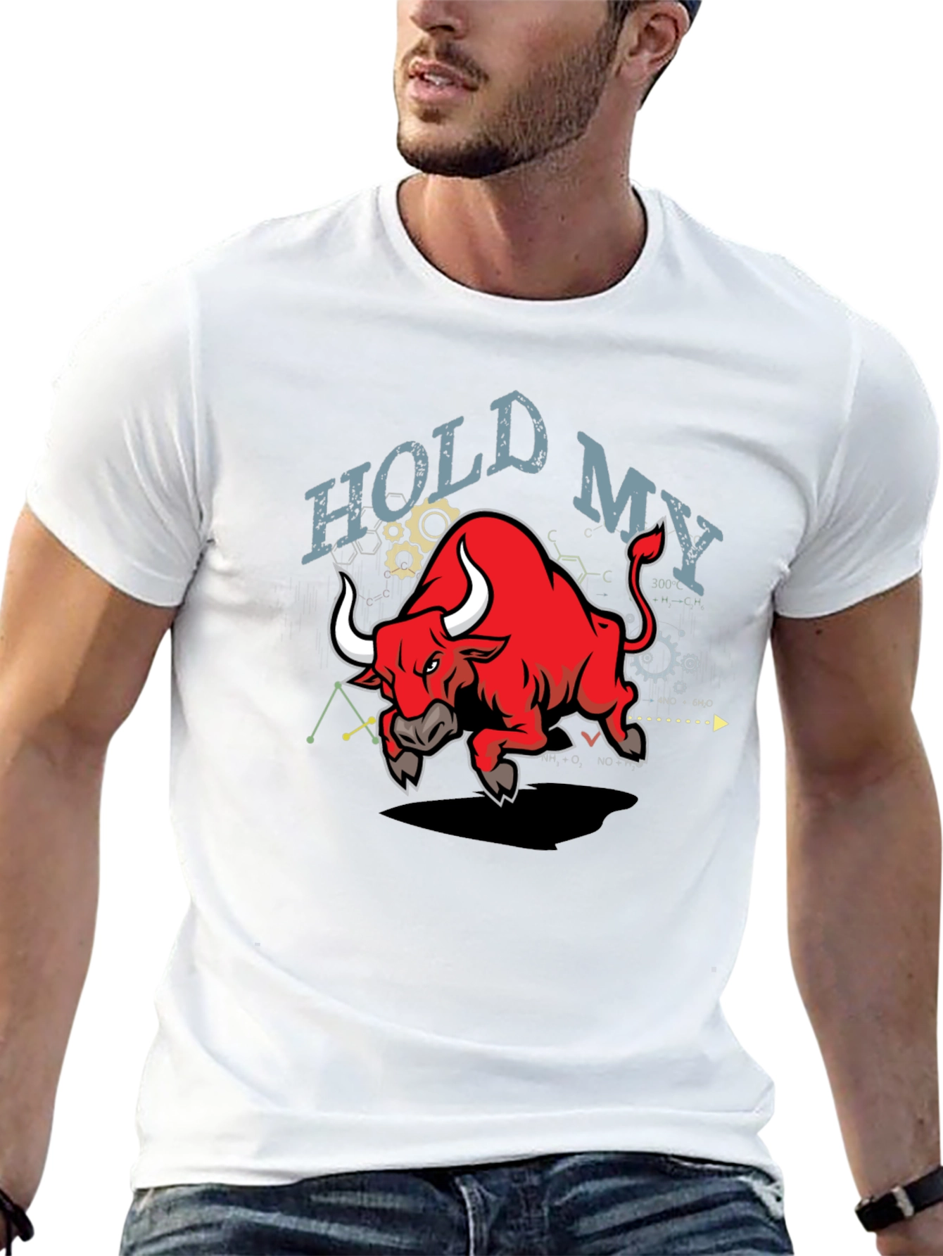 Hold My Bull T-Shirt - Funny Animal Graphic Tee