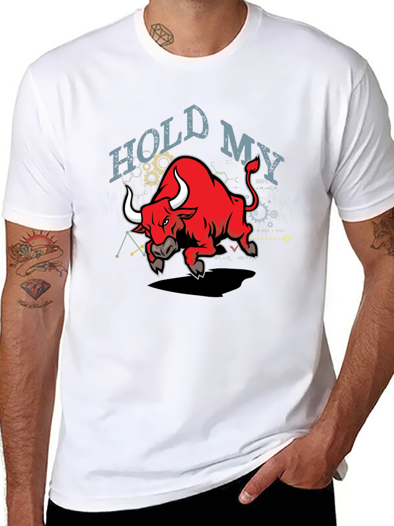 Hold My Bull T-Shirt - Funny Animal Graphic Tee