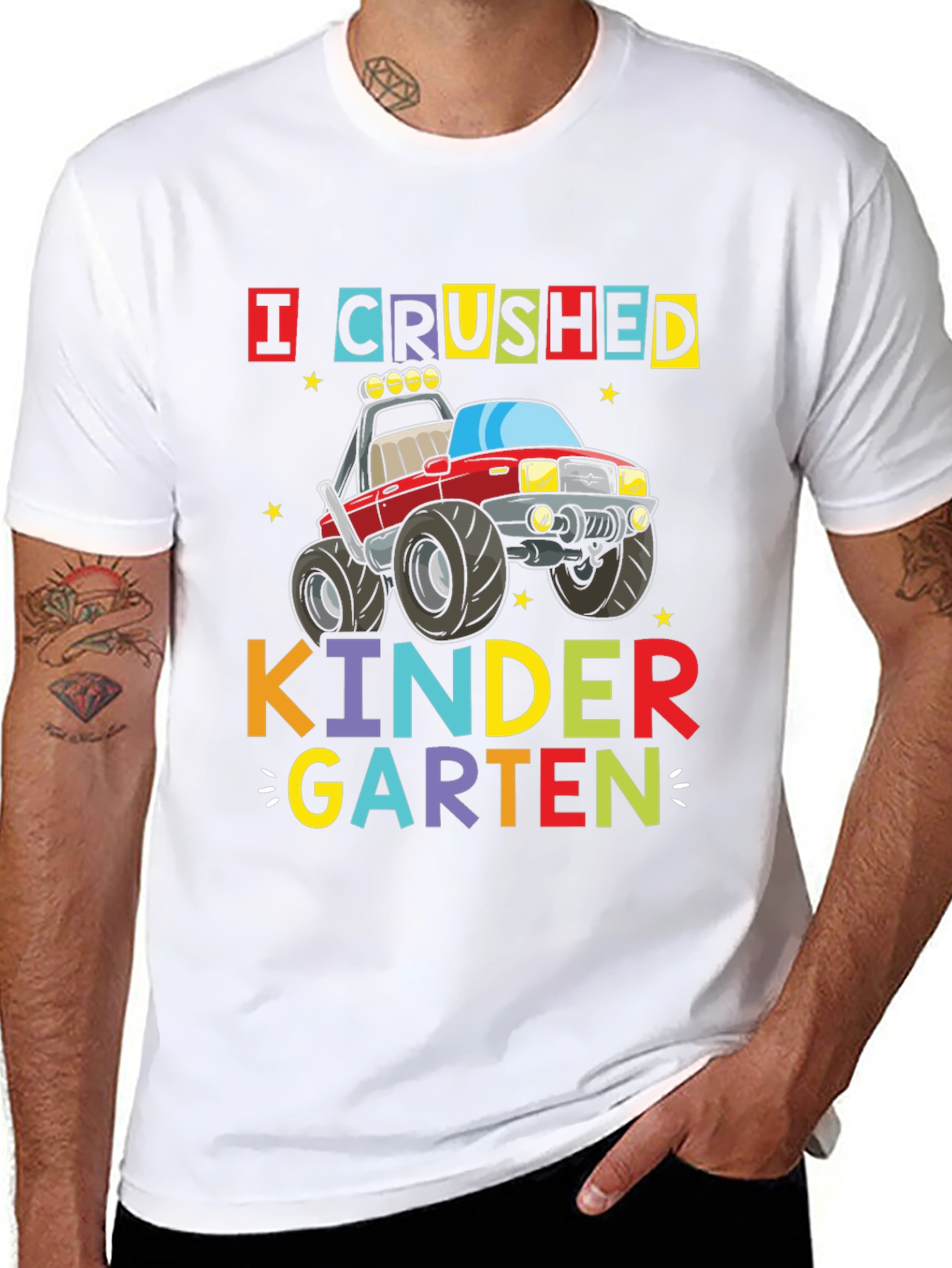 Crushed Kindergarten Monster Truck Graphic Tee