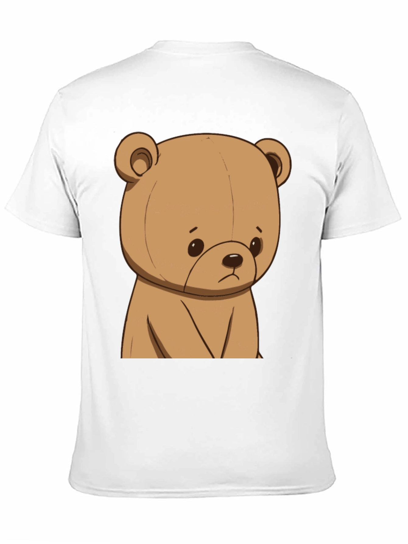 Sad Teddy Bear Graphic Tee - Unisex Black T-Shirt