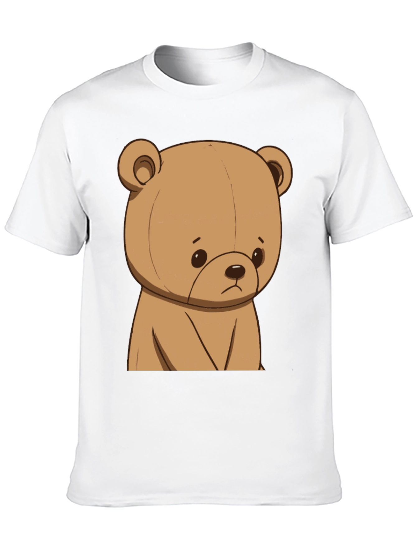 Sad Teddy Bear Graphic Tee - Unisex Black T-Shirt