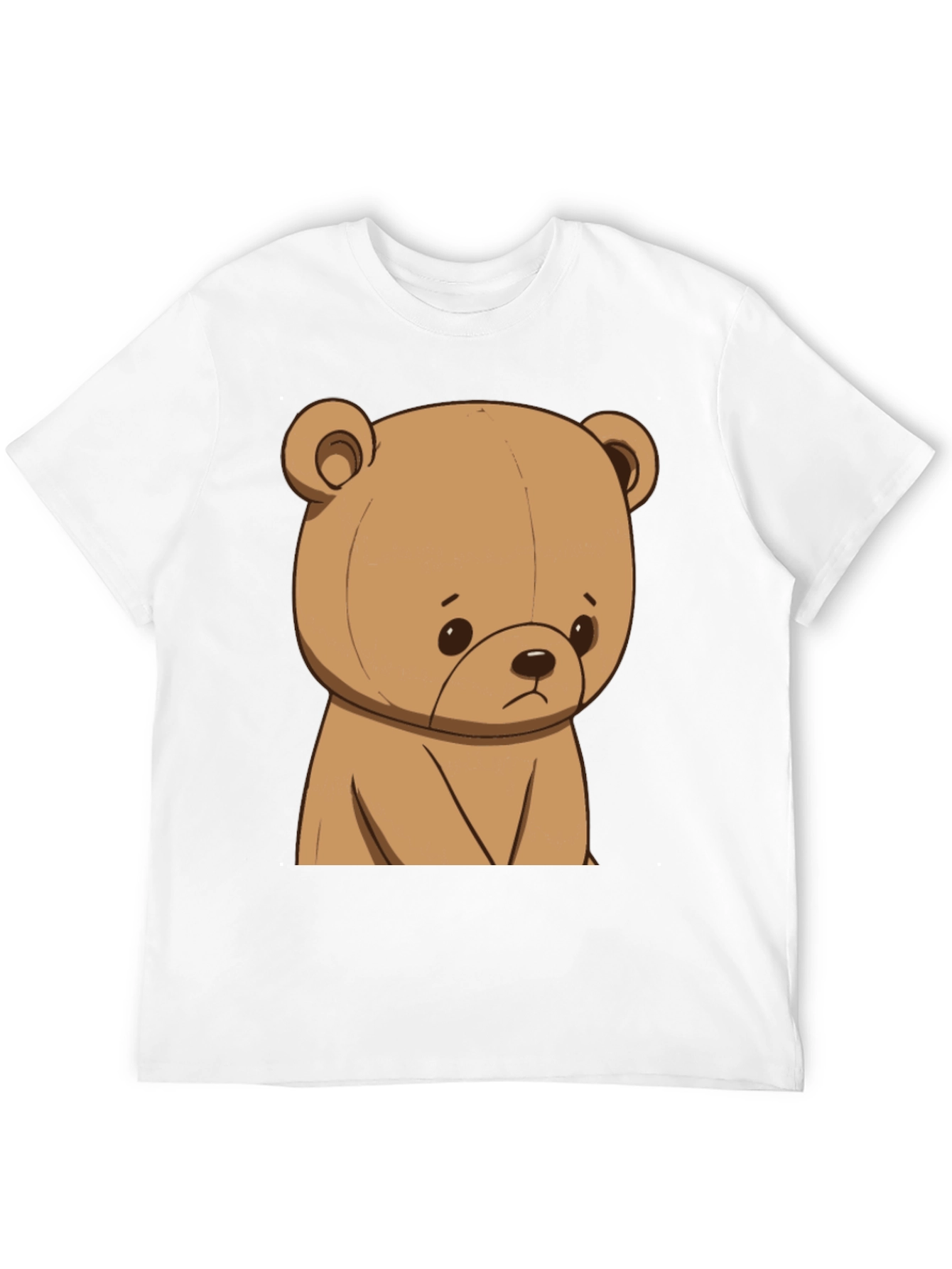 Sad Teddy Bear Graphic Tee - Unisex Black T-Shirt