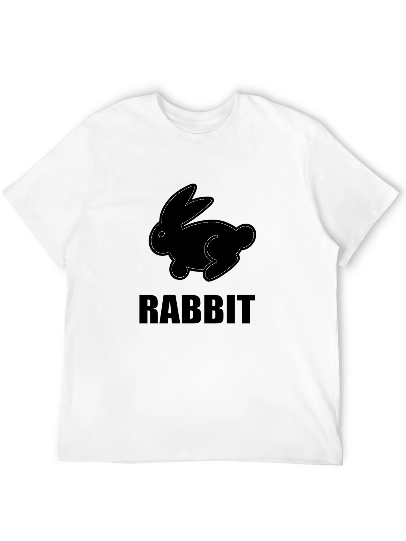 Rabbit Graphic Print Crew Neck T-Shirt