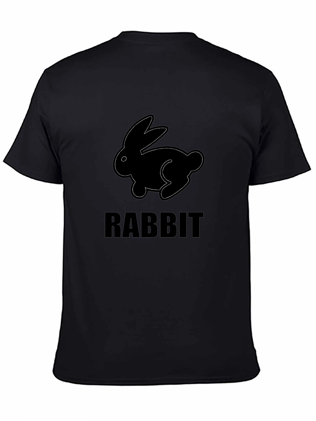 Rabbit Graphic Print Crew Neck T-Shirt
