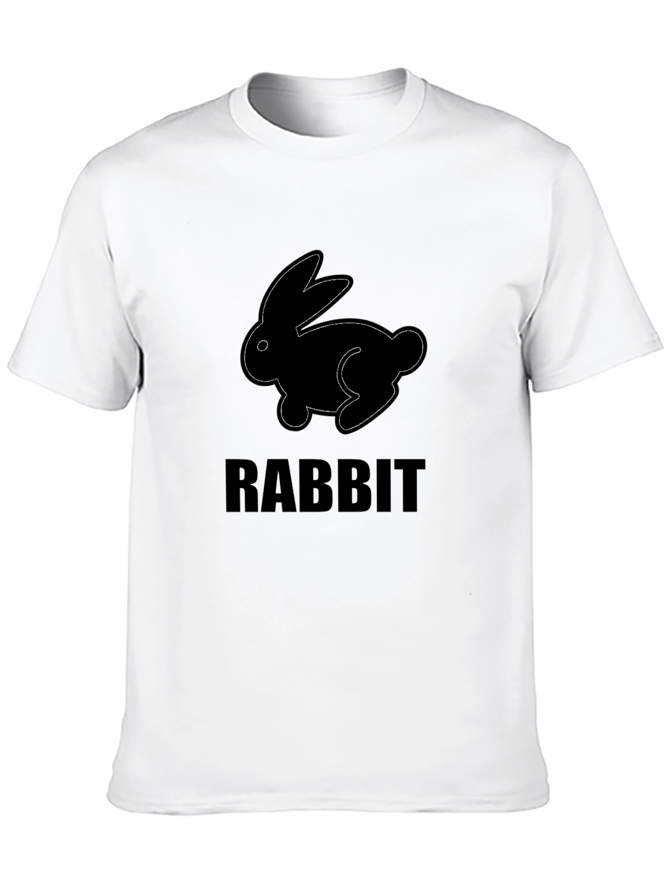 Rabbit Graphic Print Crew Neck T-Shirt