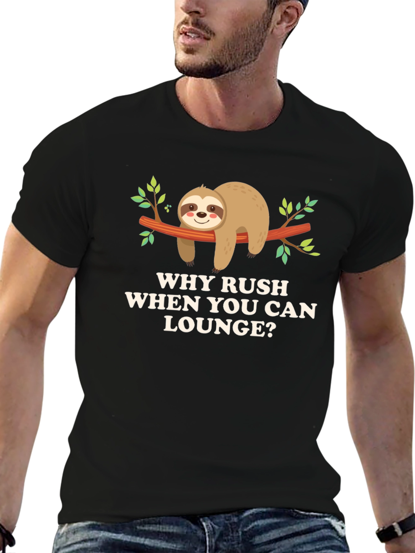 Why Rush Lounge? Sloth Graphic Tee
