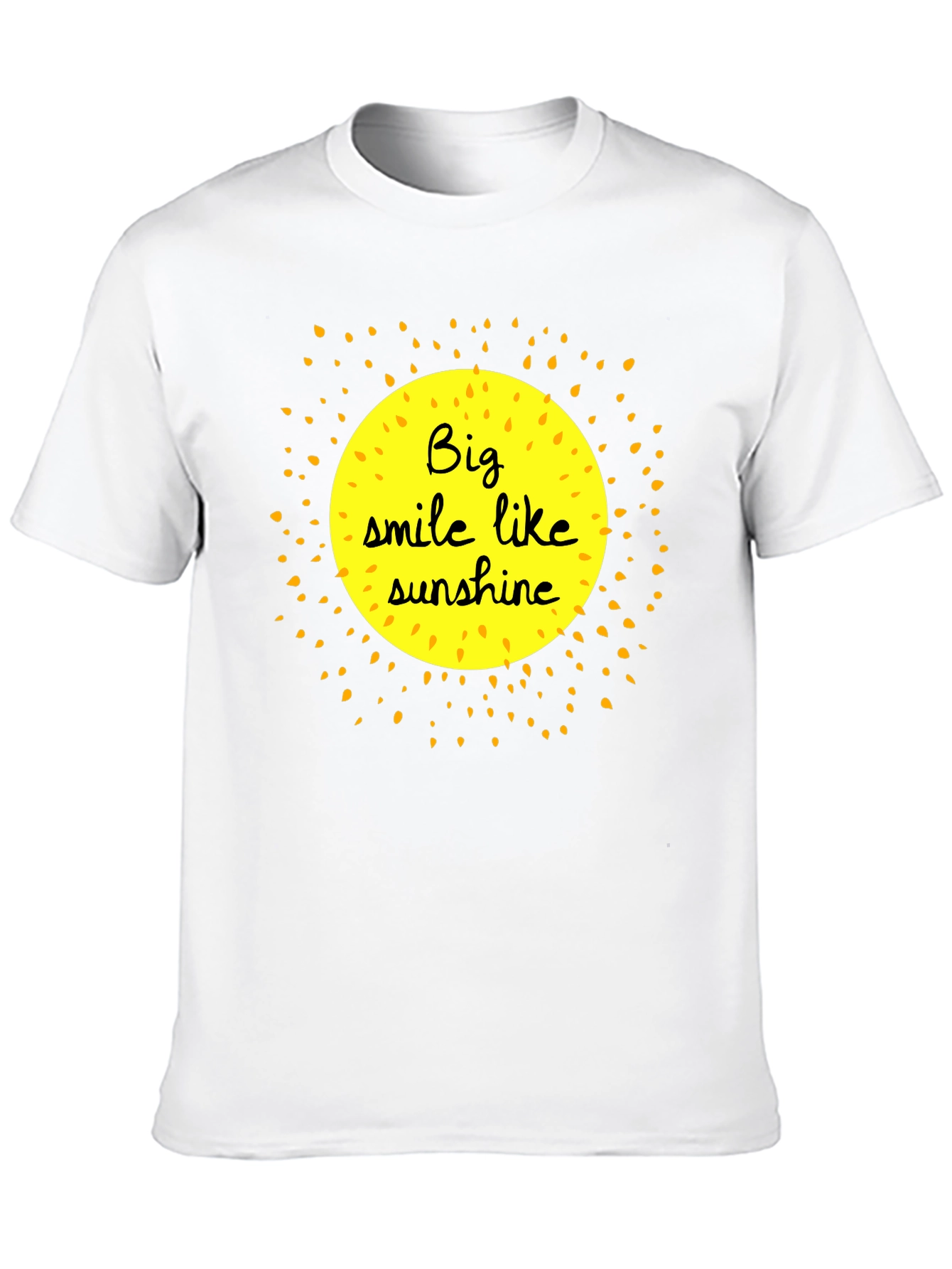Smile Like Sunshine Black Graphic T-Shirt