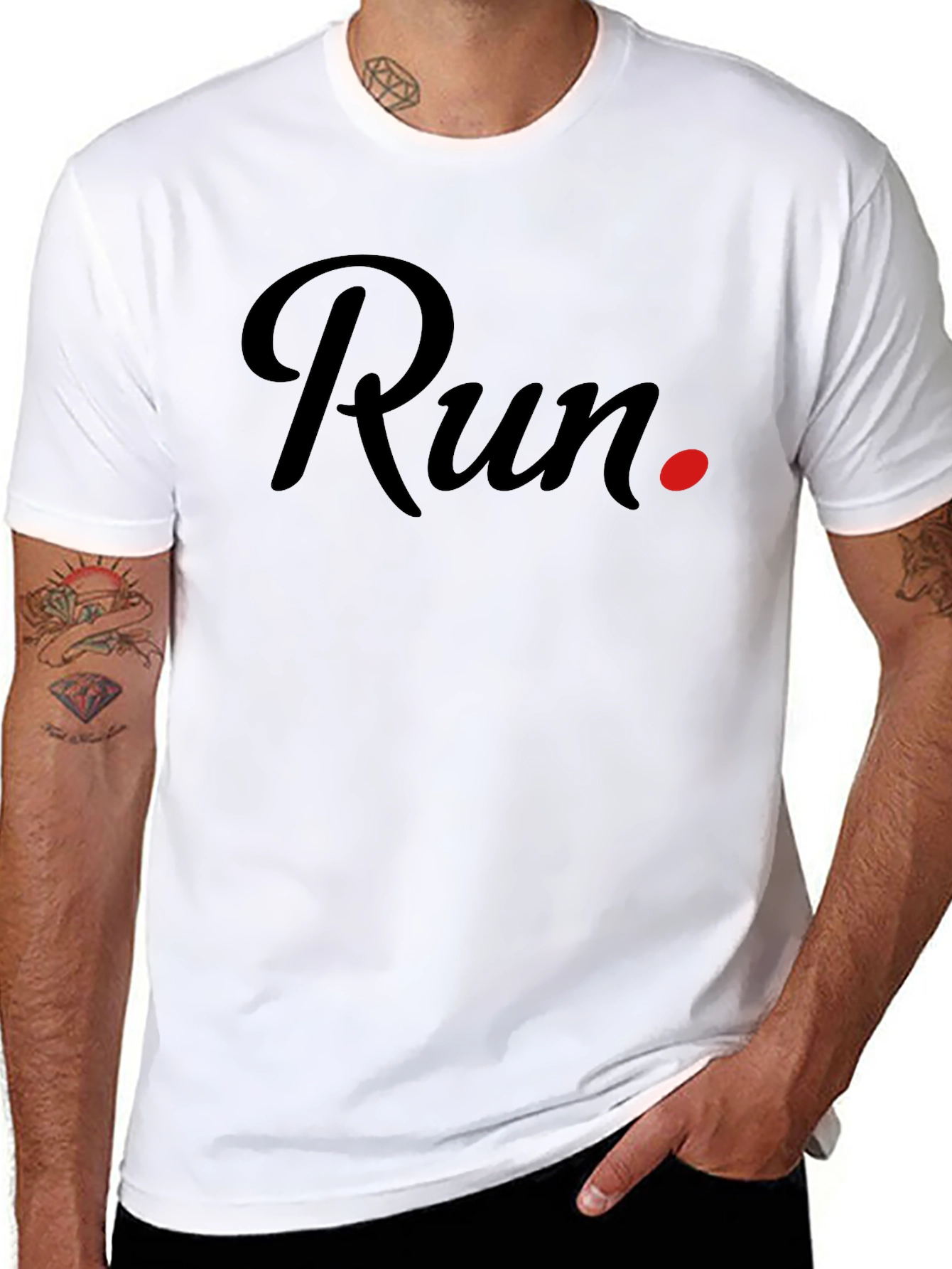 Run Graphic T-Shirt - Sporty Casual Tee