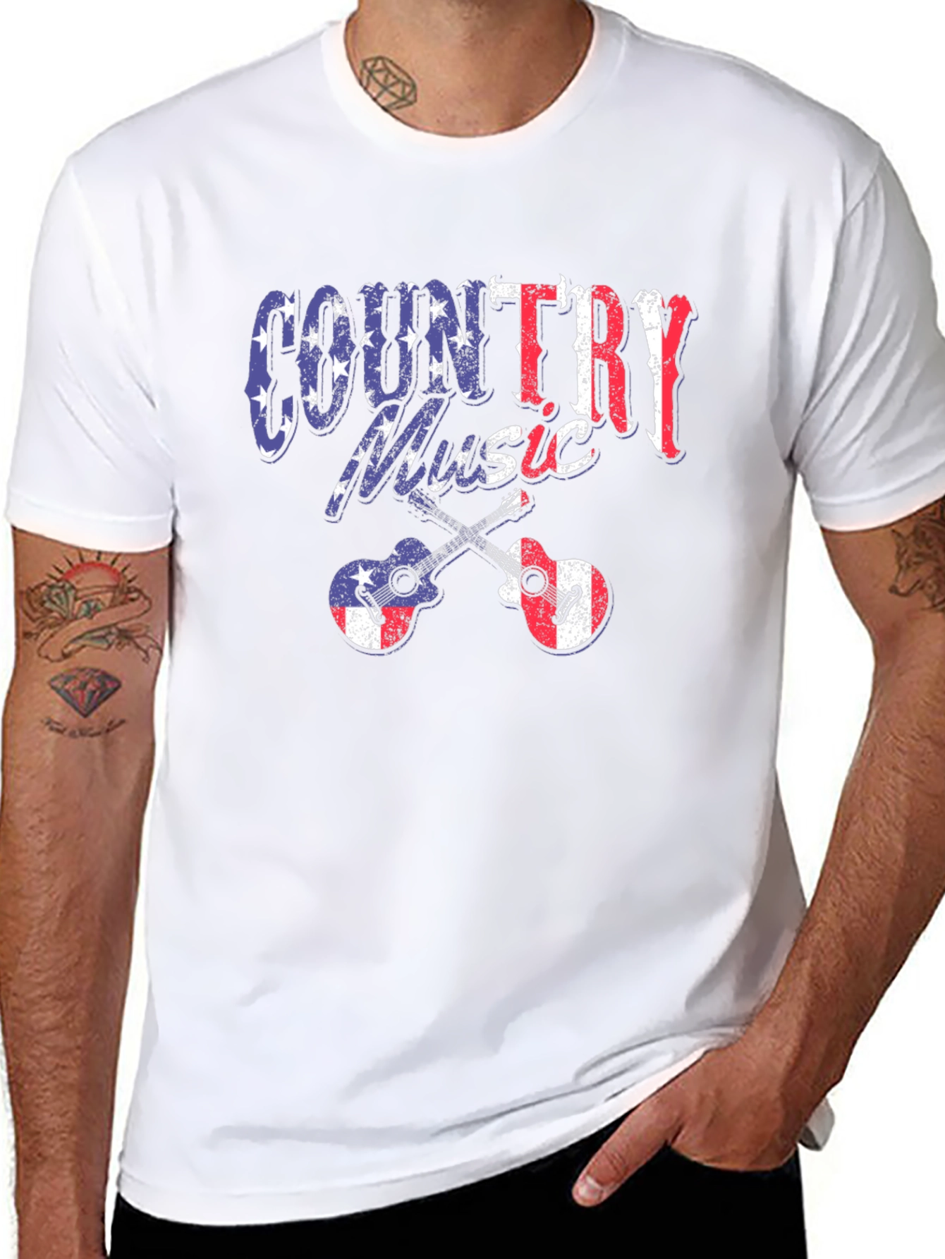 Country Music American Flag Graphic Tee
