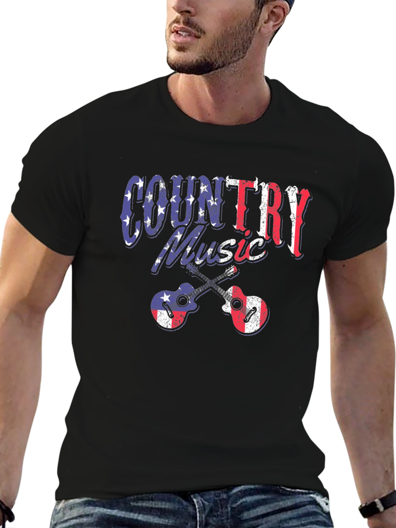 Country Music American Flag Graphic Tee