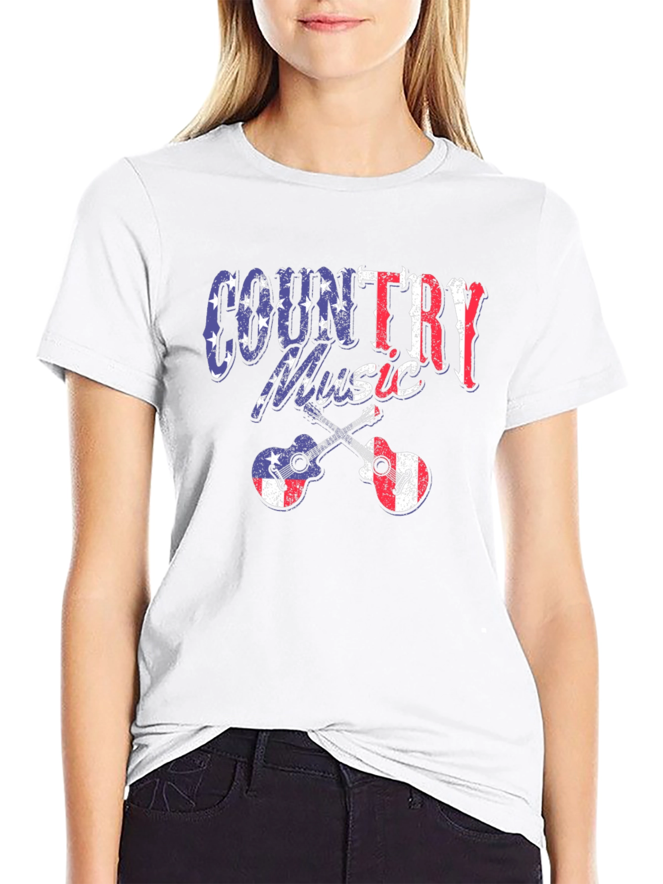 Country Music American Flag Graphic Tee