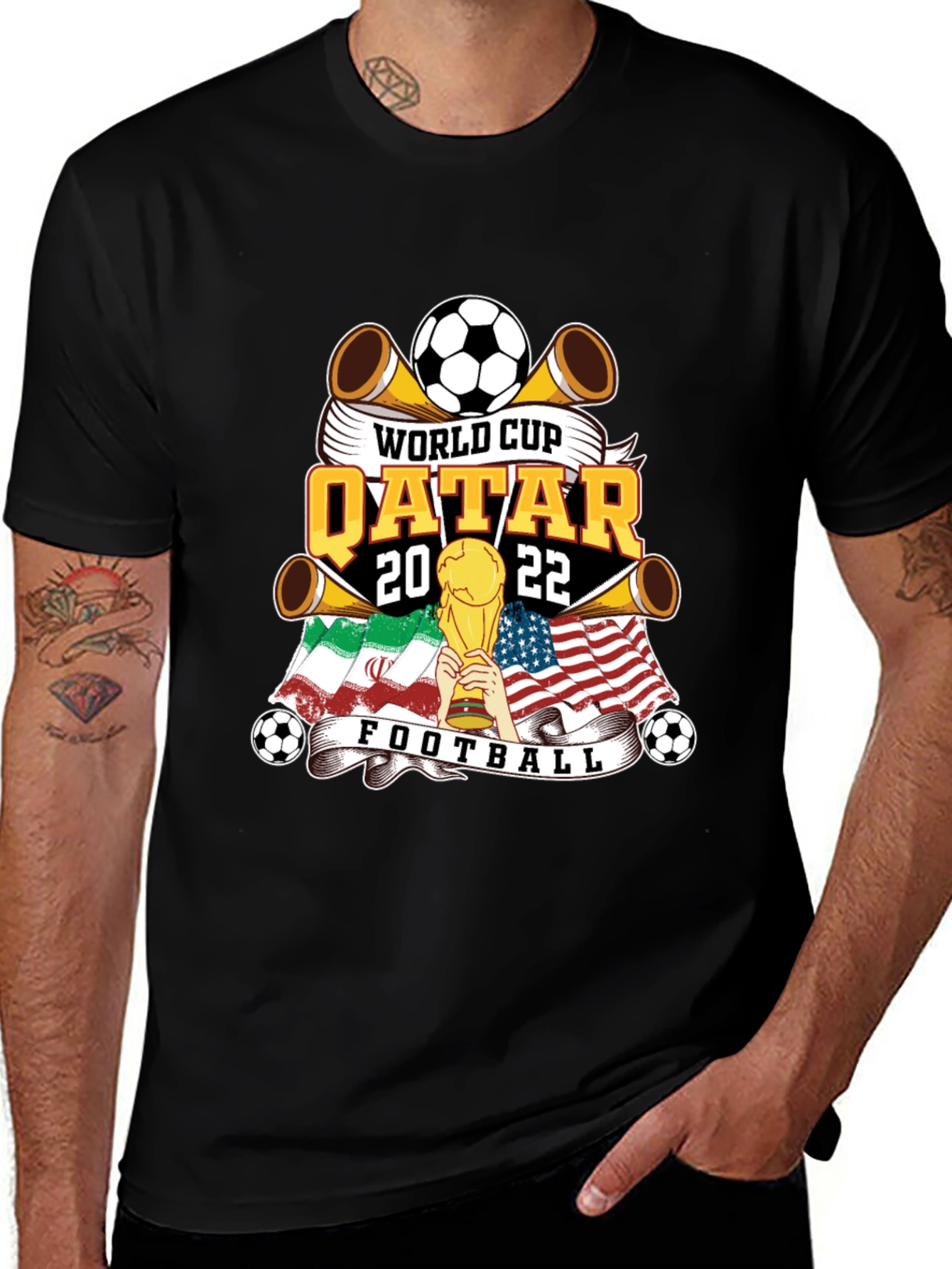 World Cup Qatar 2022 Football Graphic T-Shirt