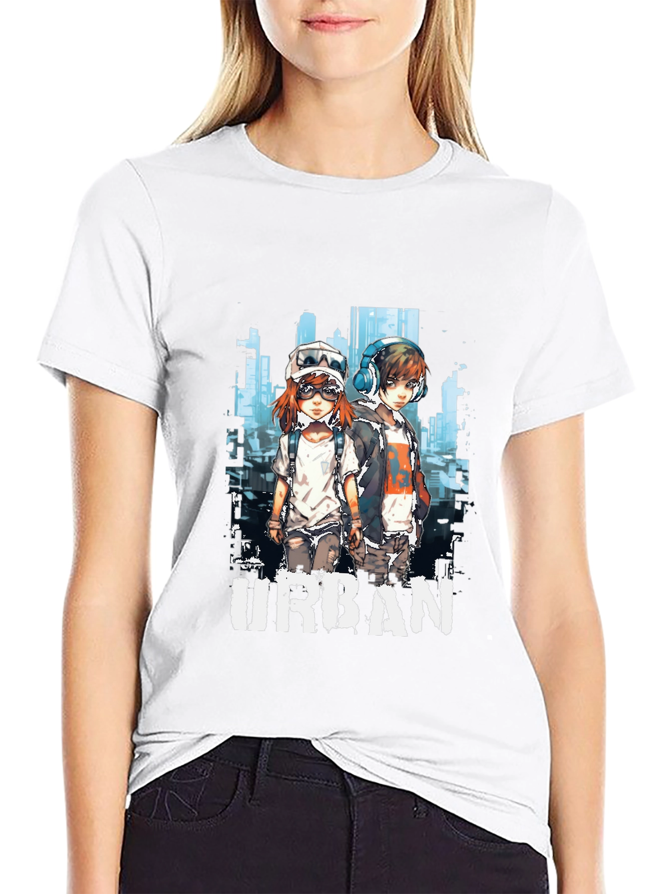 Urban Anime Graphic T-Shirt