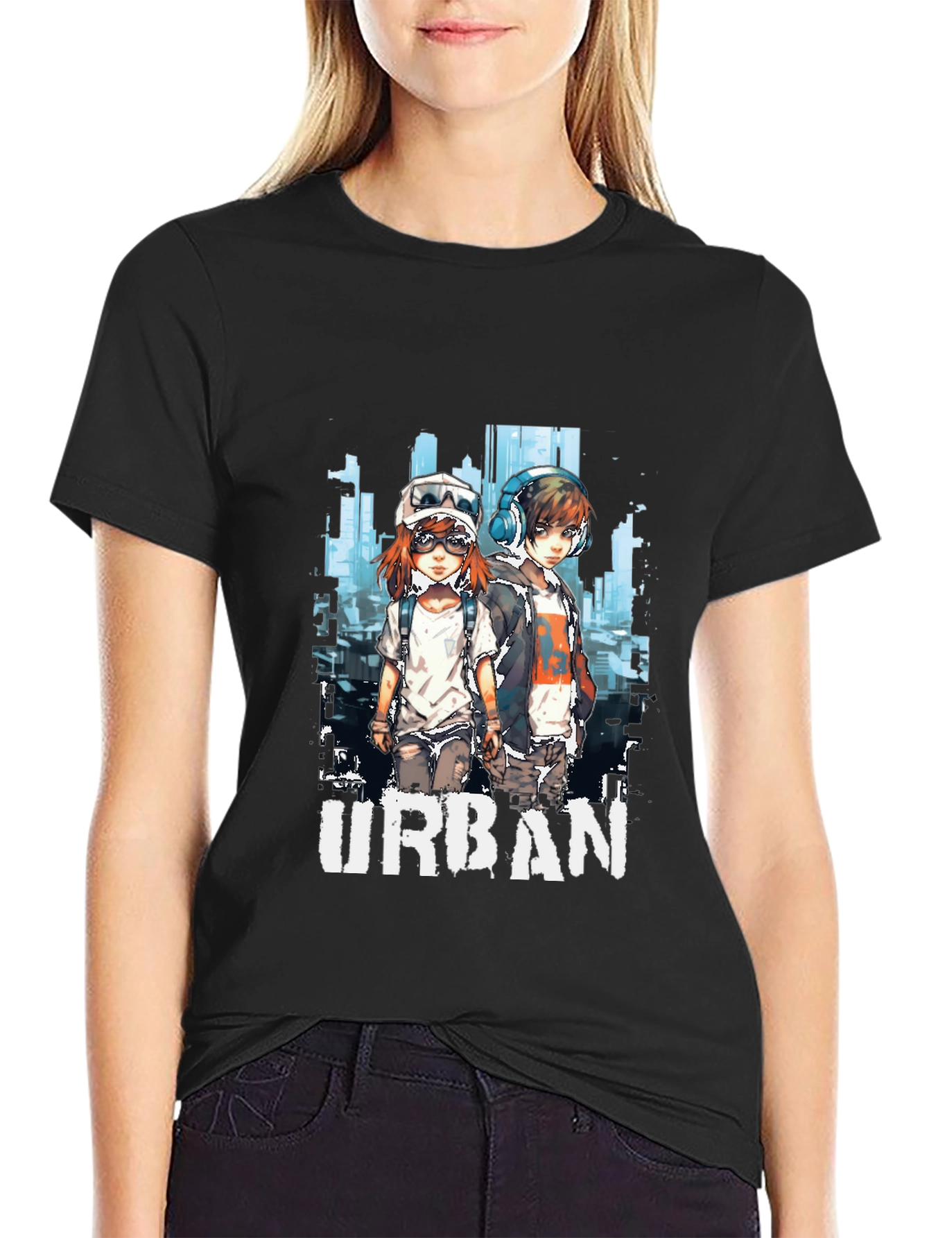 Urban Anime Graphic T-Shirt