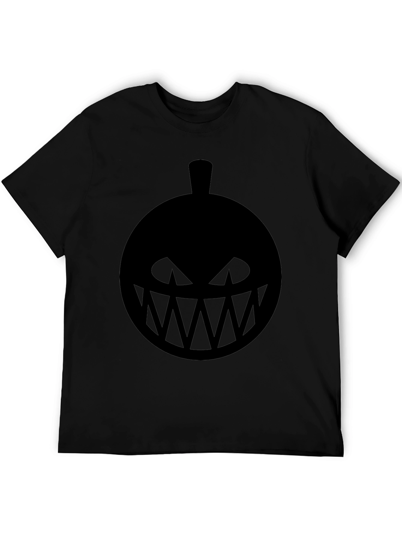 Spooky Pumpkin Face Graphic Tee - Halloween Shirt