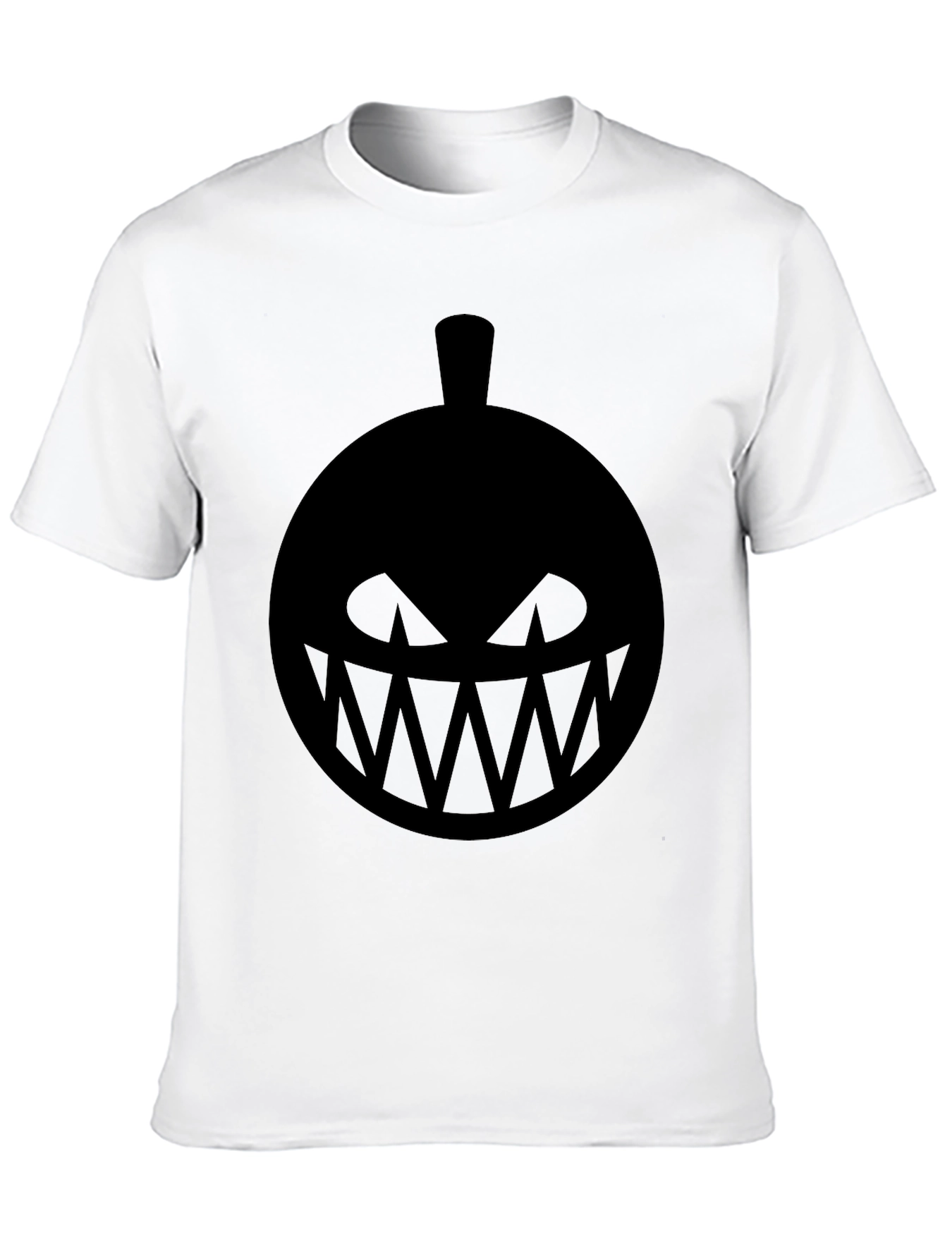 Spooky Pumpkin Face Graphic Tee - Halloween Shirt