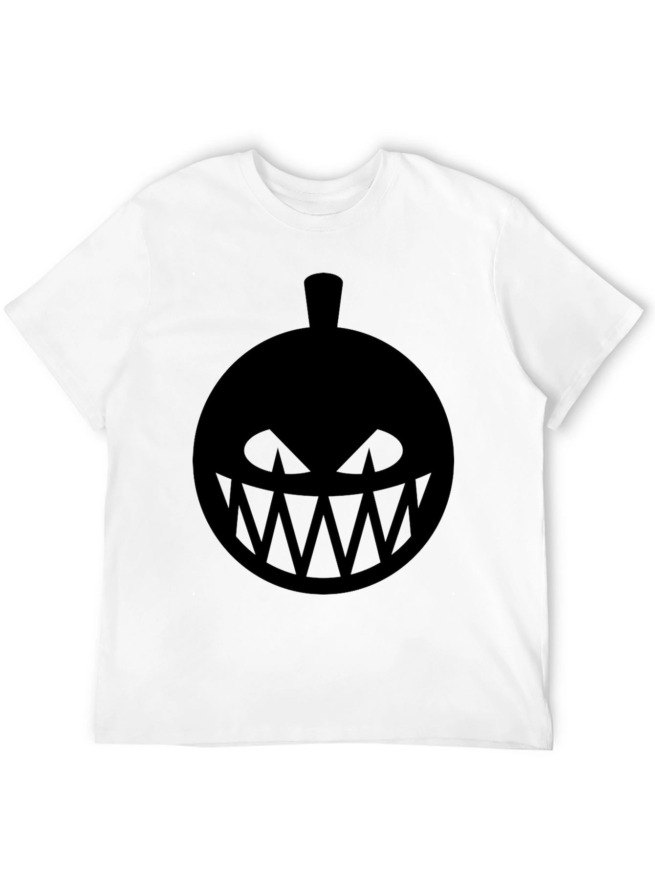 Spooky Pumpkin Face Graphic Tee - Halloween Shirt