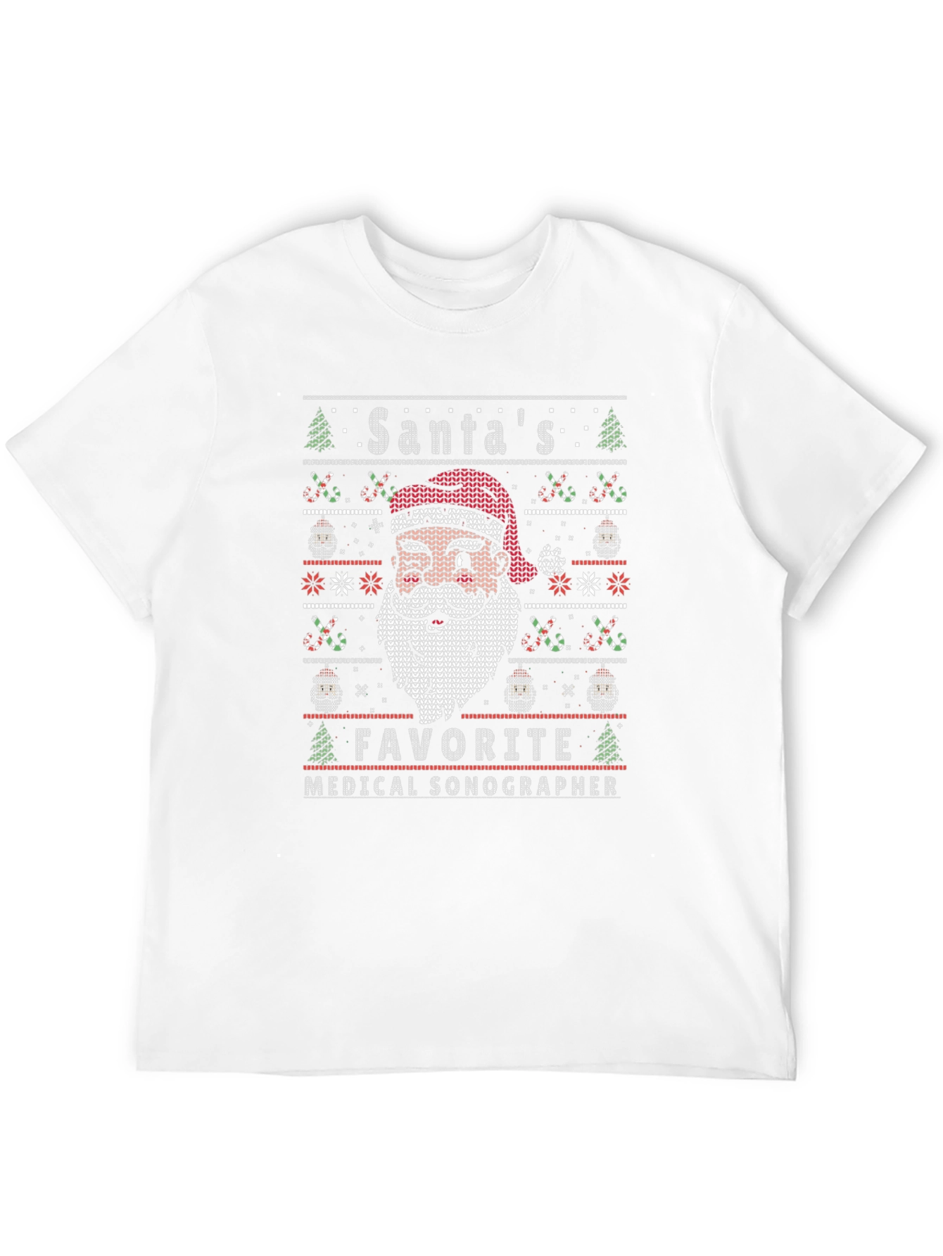 Santas Favorite Medical Sonographer Ugly Christmas Sweater T-Shirt