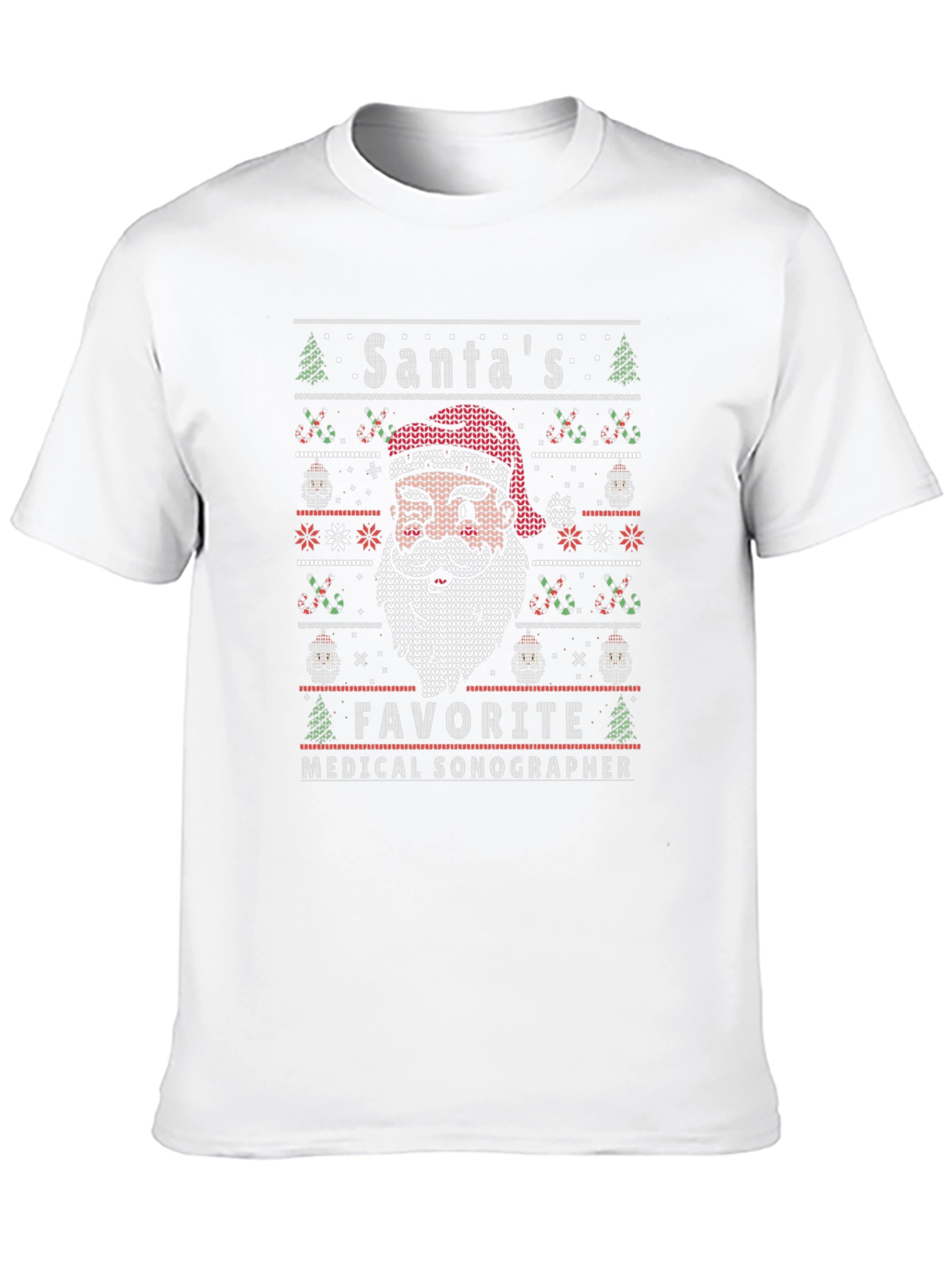Santas Favorite Medical Sonographer Ugly Christmas Sweater T-Shirt