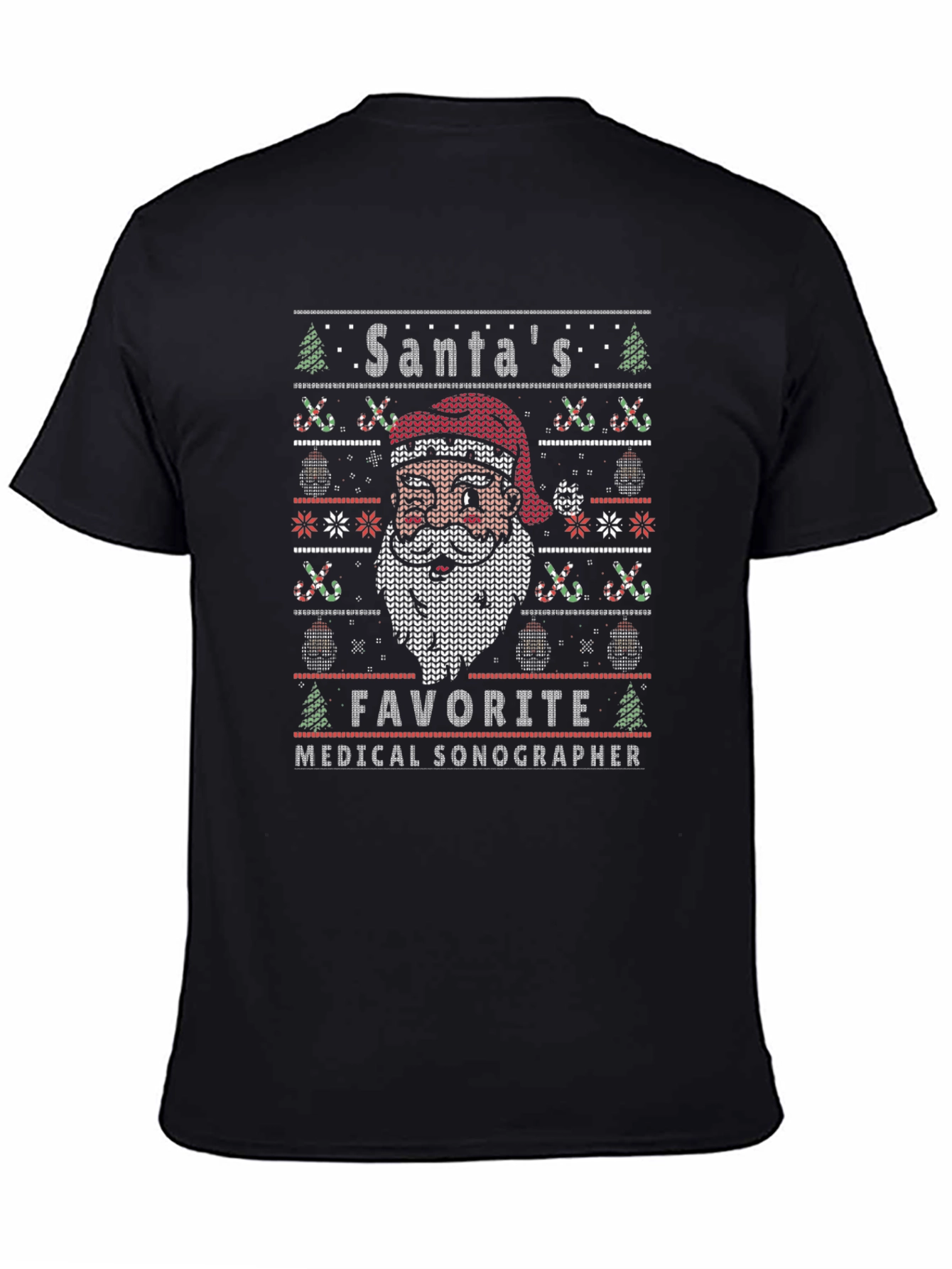 Santas Favorite Medical Sonographer Ugly Christmas Sweater T-Shirt