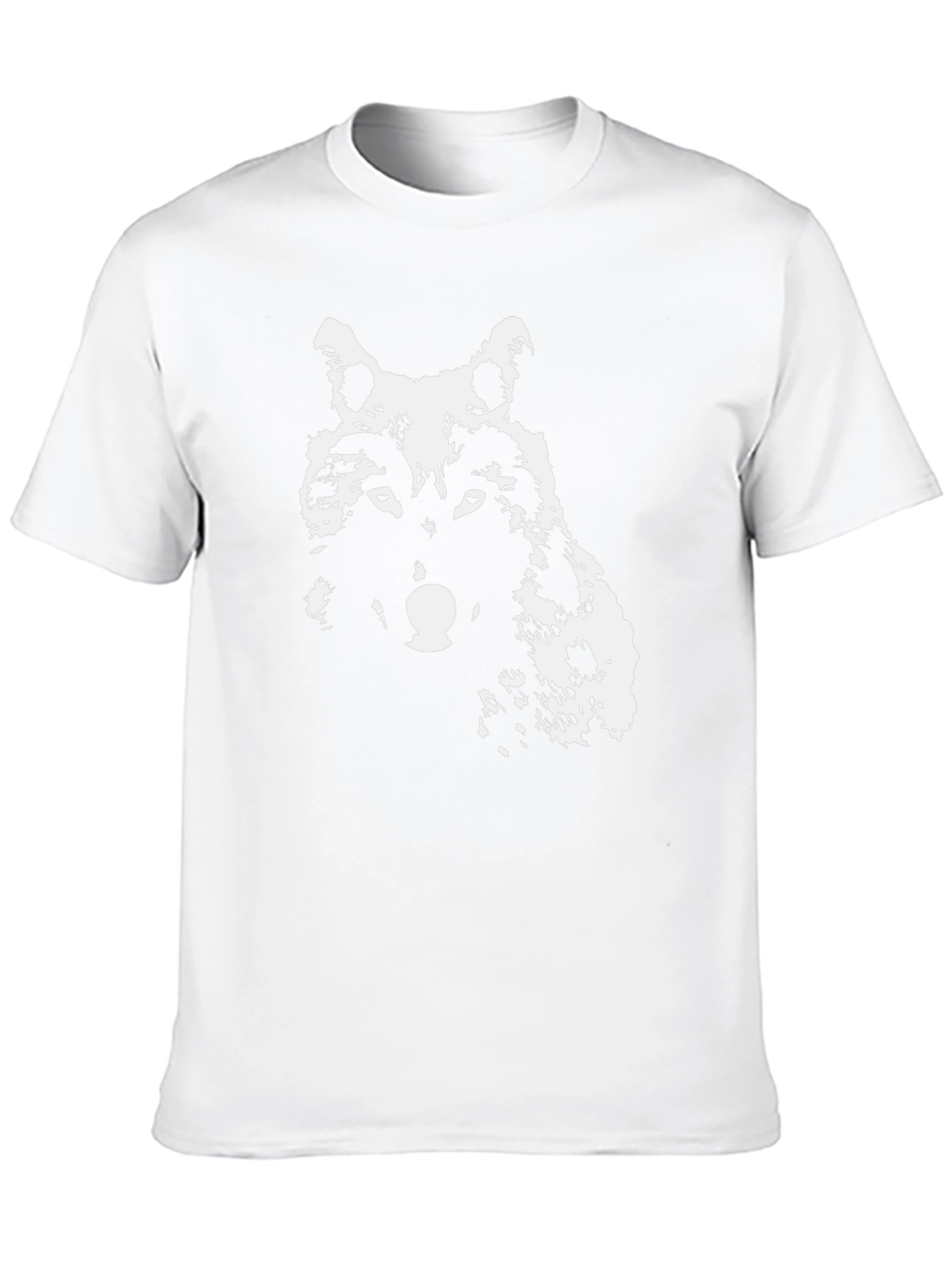 Wolf Graphic Print Black T-Shirt - Casual Style