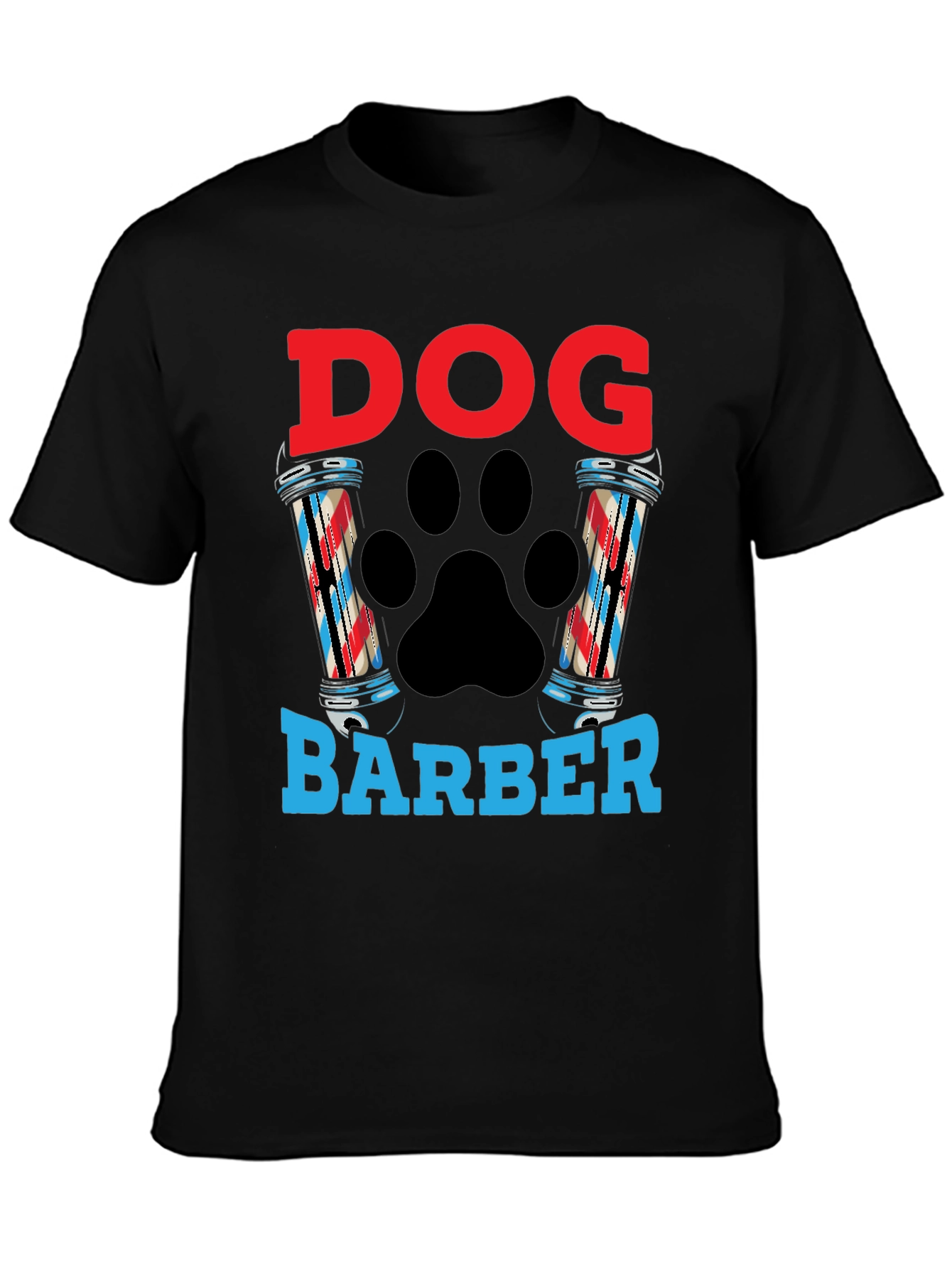 Dog Barber T-Shirt - Grooming Paw Print Tee