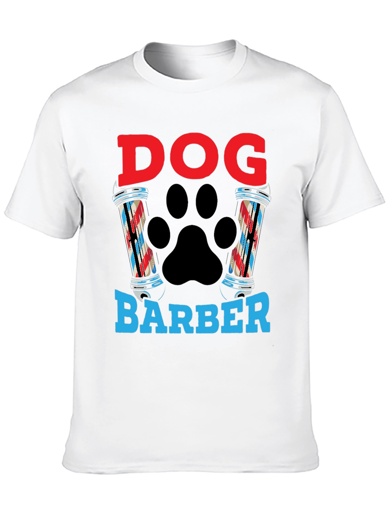 Dog Barber T-Shirt - Grooming Paw Print Tee