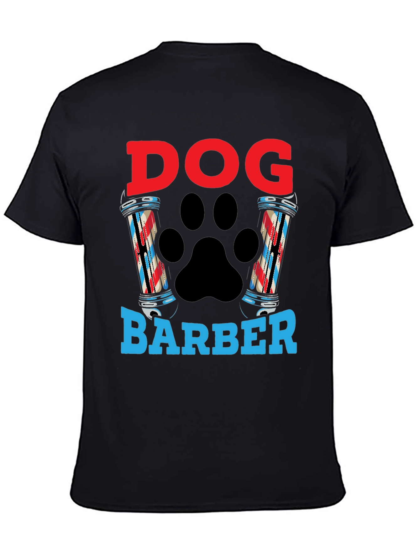 Dog Barber T-Shirt - Grooming Paw Print Tee