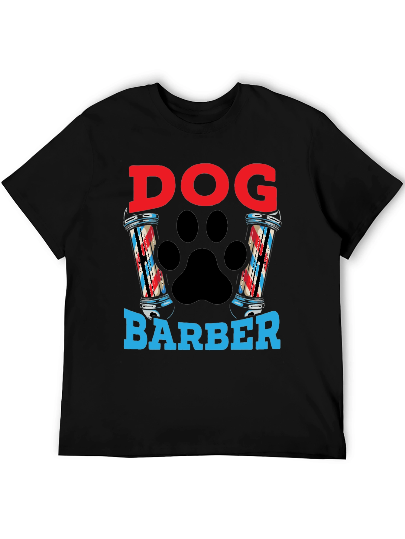 Dog Barber T-Shirt - Grooming Paw Print Tee