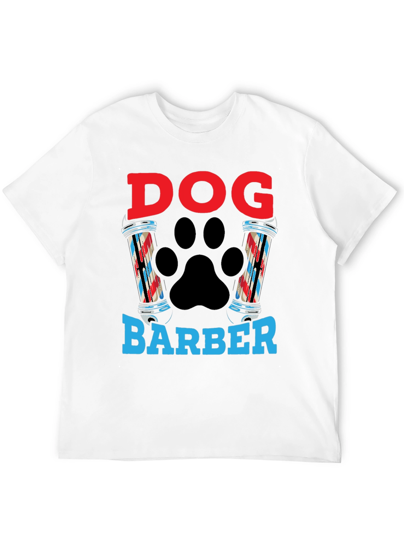 Dog Barber T-Shirt - Grooming Paw Print Tee