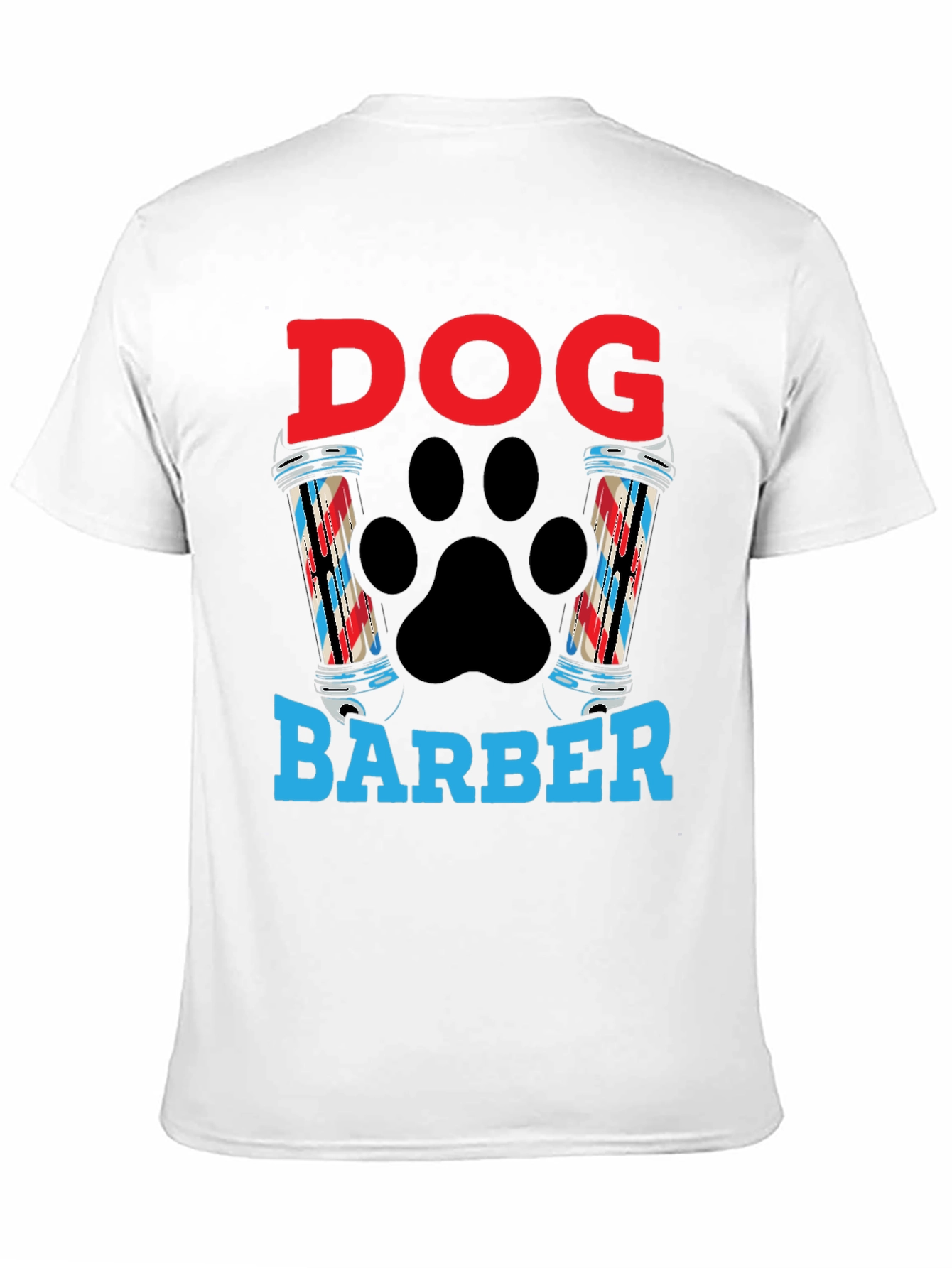 Dog Barber T-Shirt - Grooming Paw Print Tee