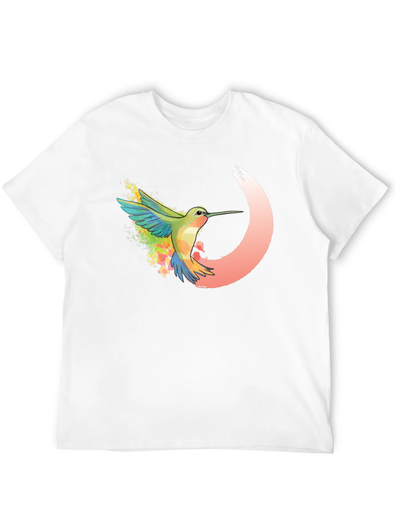 Hummingbird Graphic Tee - Artistic Design