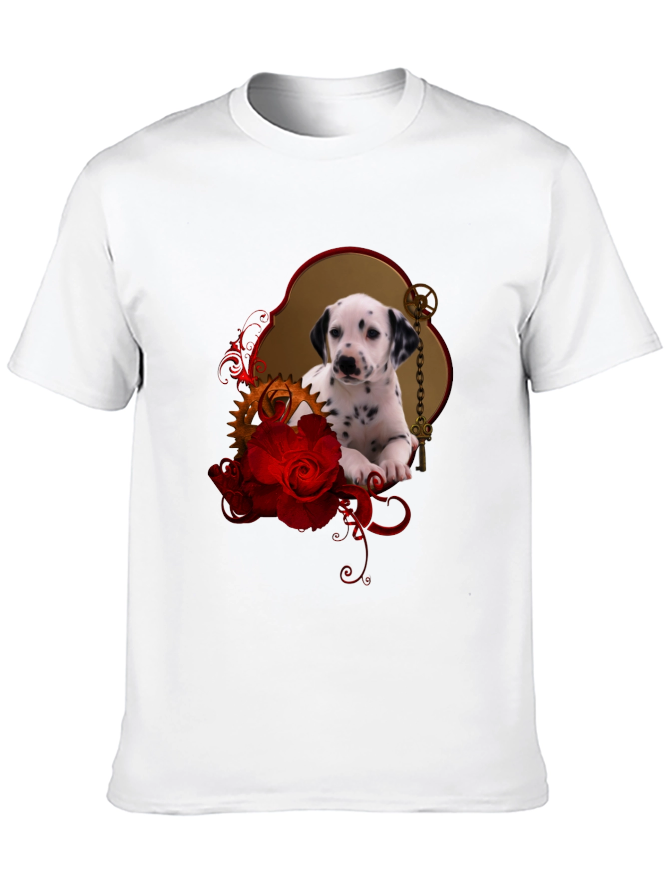 Dalmatian Puppy & Roses T-Shirt