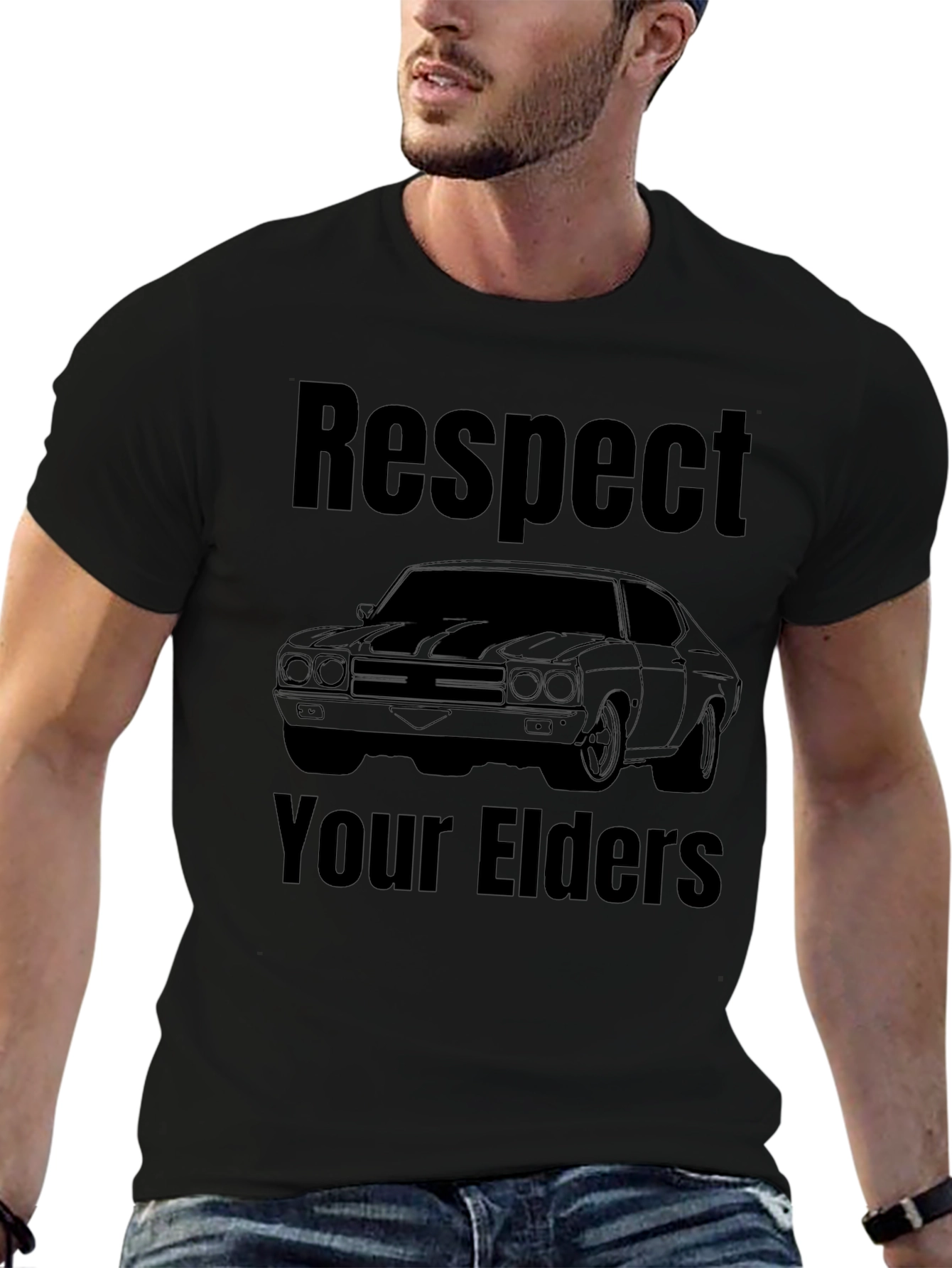 Respect Your Elders Car Graphic T-Shirt