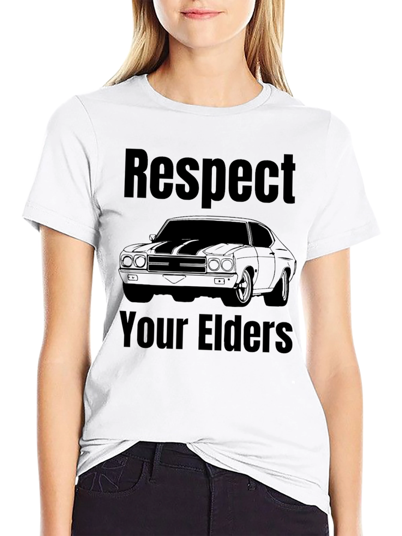Respect Your Elders Car Graphic T-Shirt