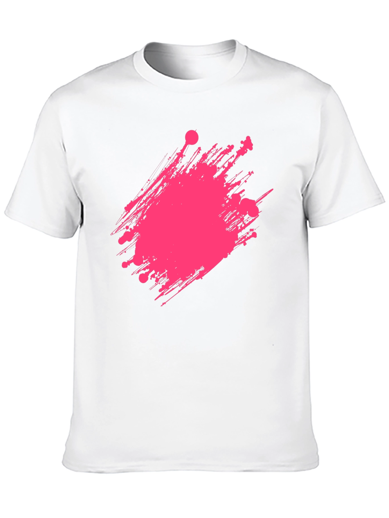 Modern Graphic Print Crew Neck T-Shirt