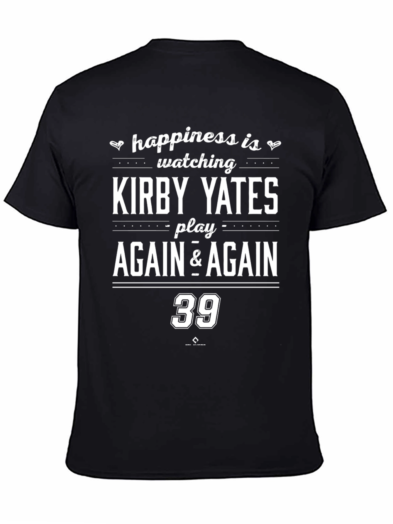 Kirby Yates Fan T-Shirt - Baseball Supporter Tee