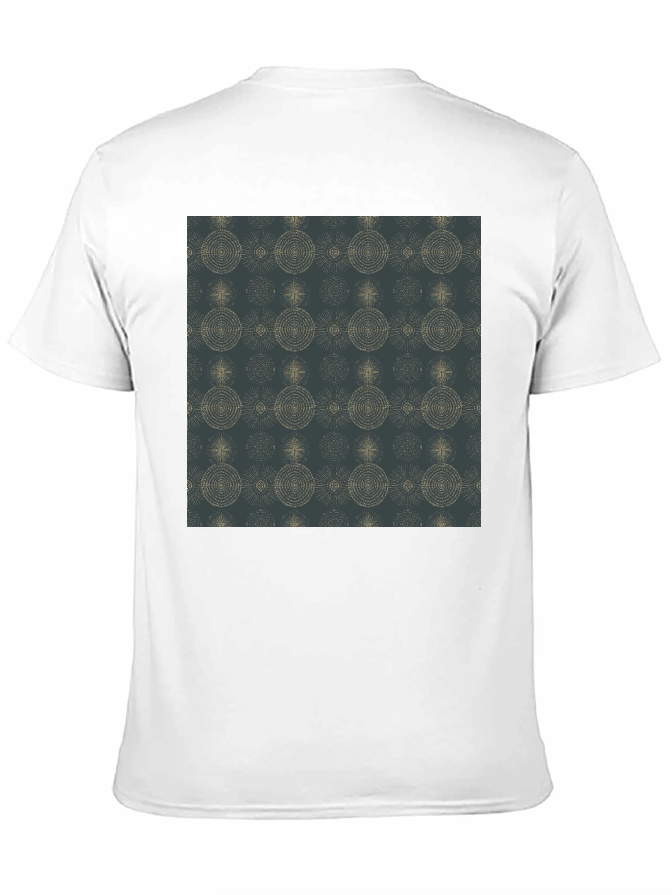 Stylish Black Tee with Geometric Pattern