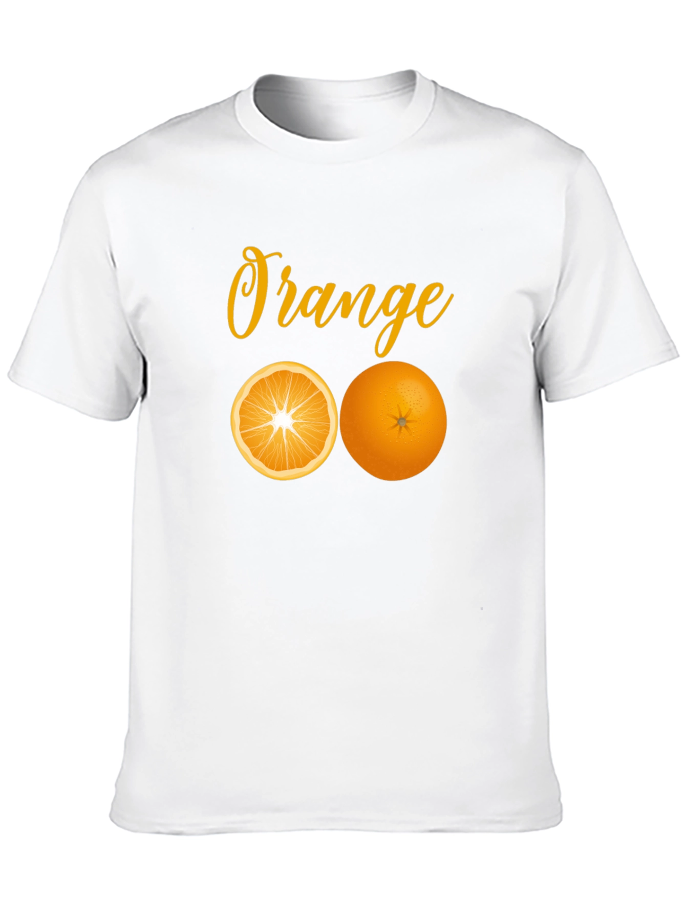 Orange Graphic Tee - Fresh Fruit Design