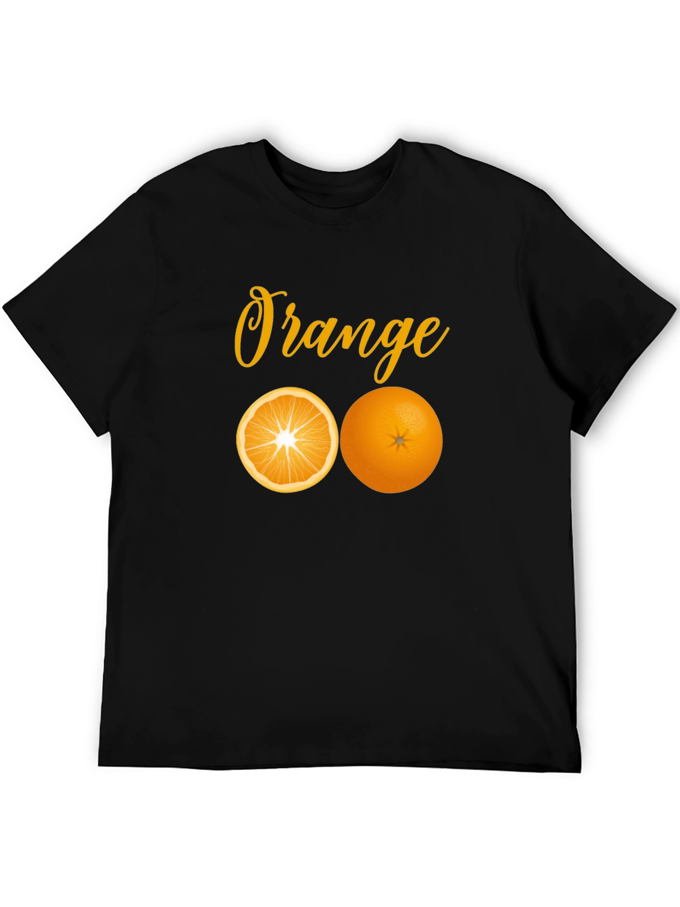 Orange Graphic Tee - Fresh Fruit Design