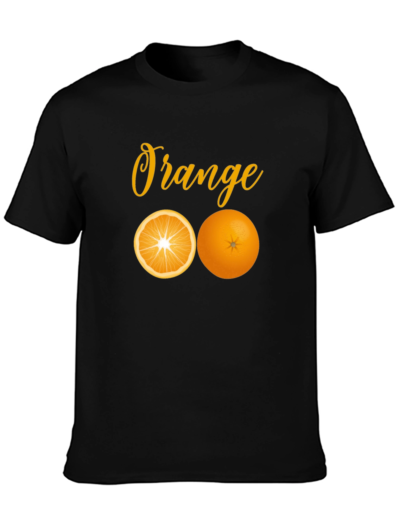Orange Graphic Tee - Fresh Fruit Design