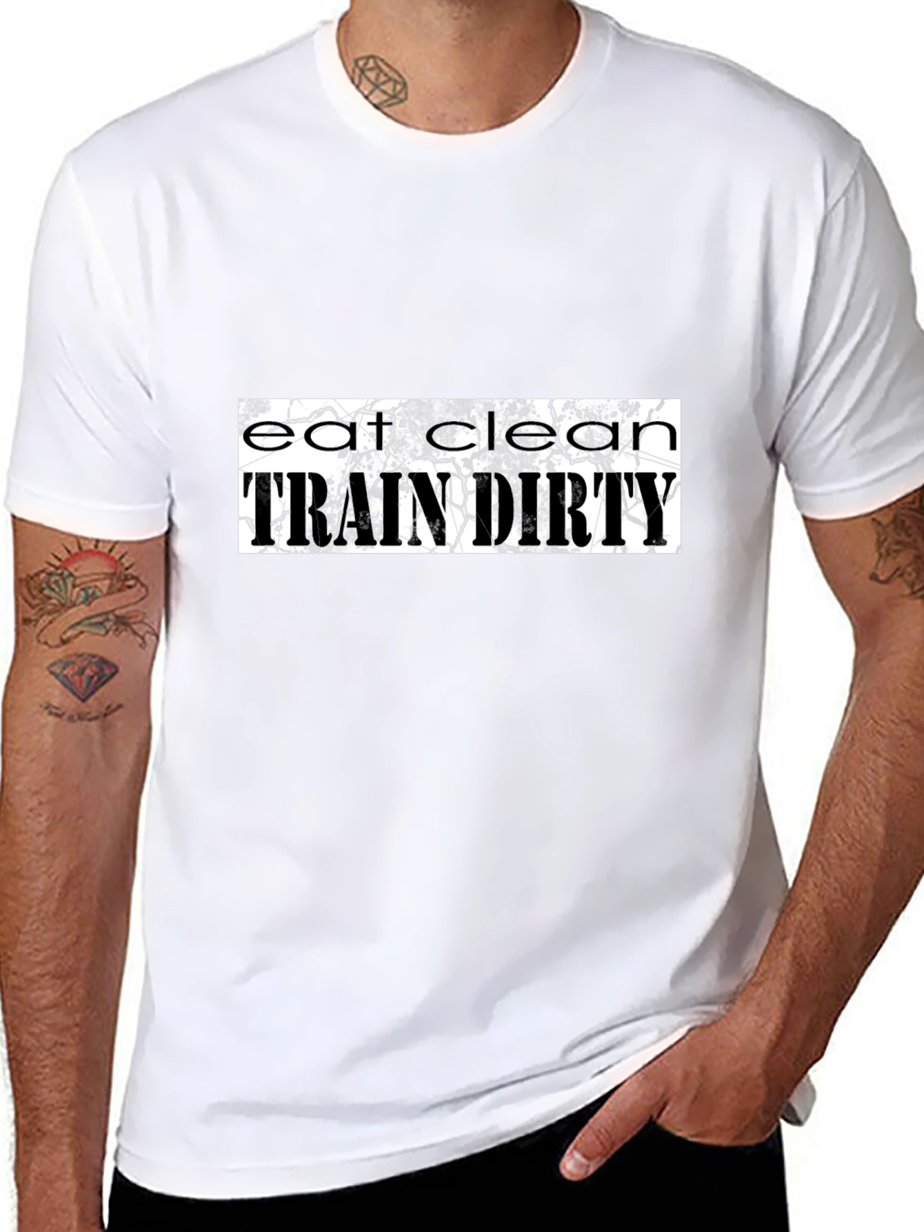 Eat Clean Train Dirty Black T-Shirt