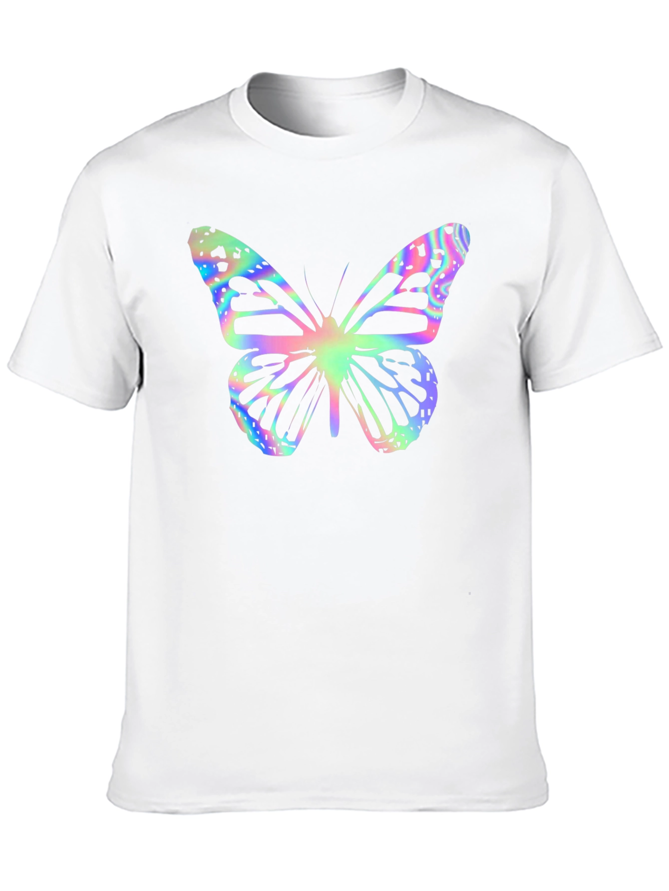 Butterfly Print Black T-Shirt