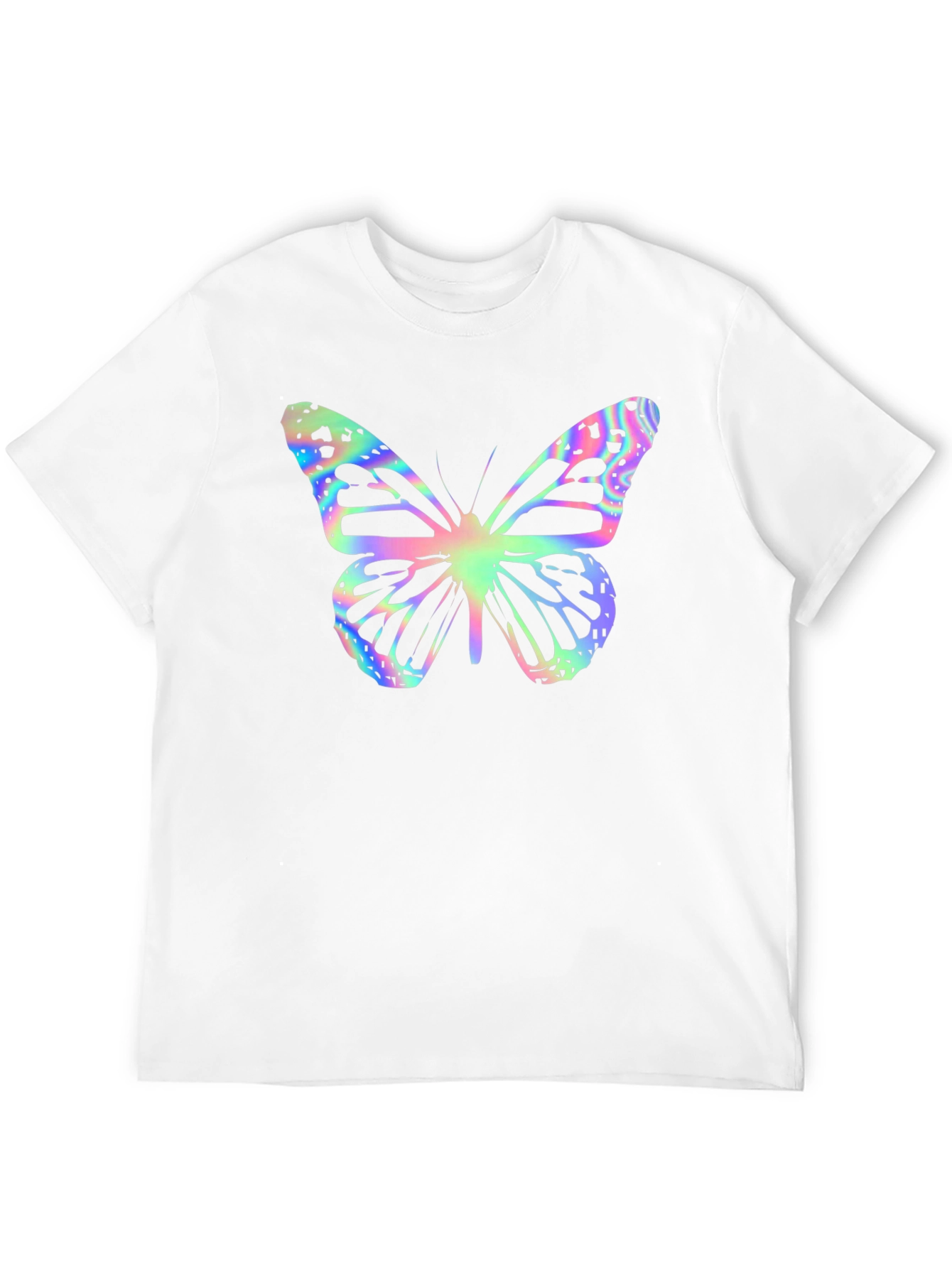 Butterfly Print Black T-Shirt