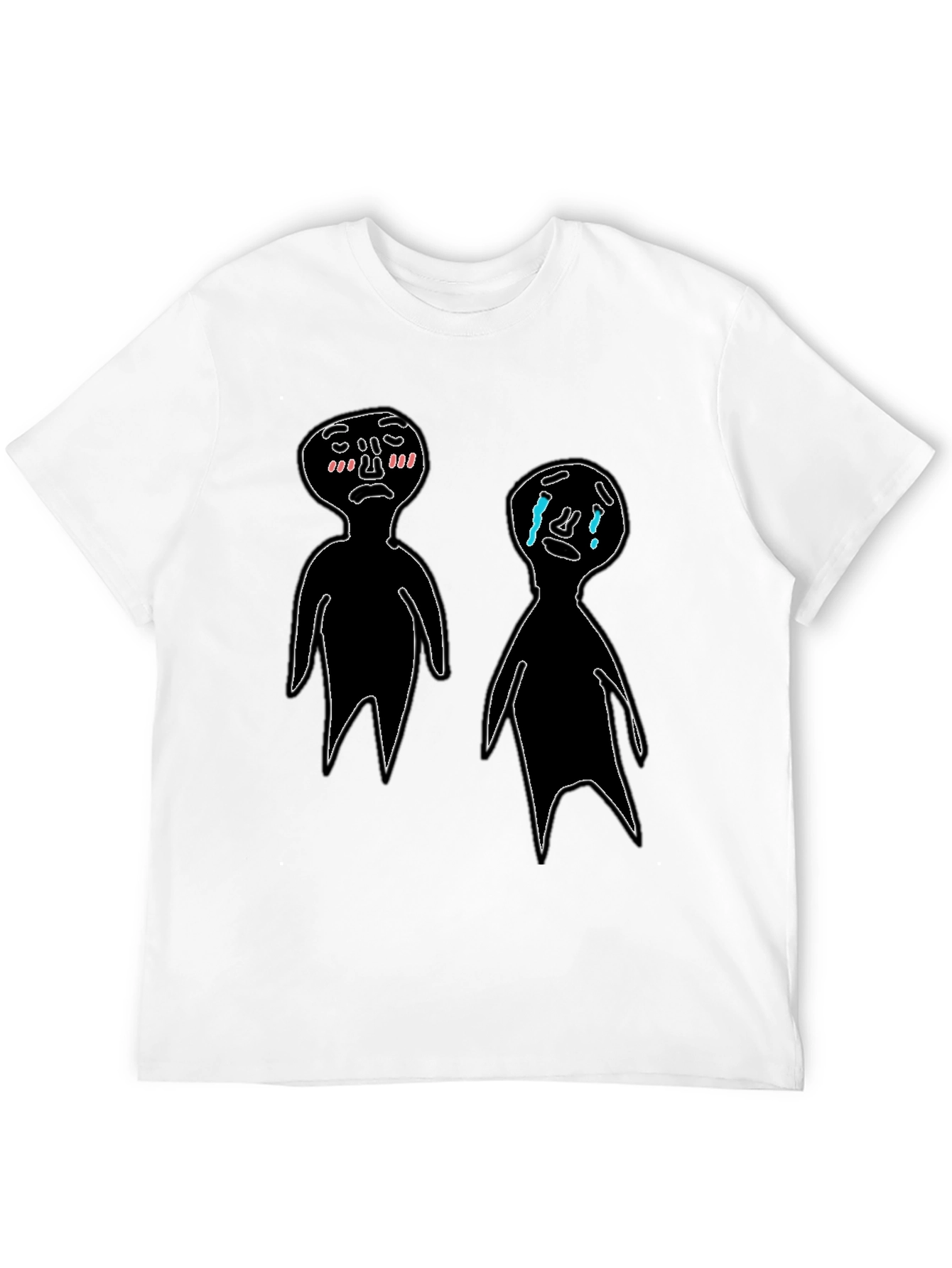 Emotional Doodles Graphic Tee - Black Cotton T-Shirt