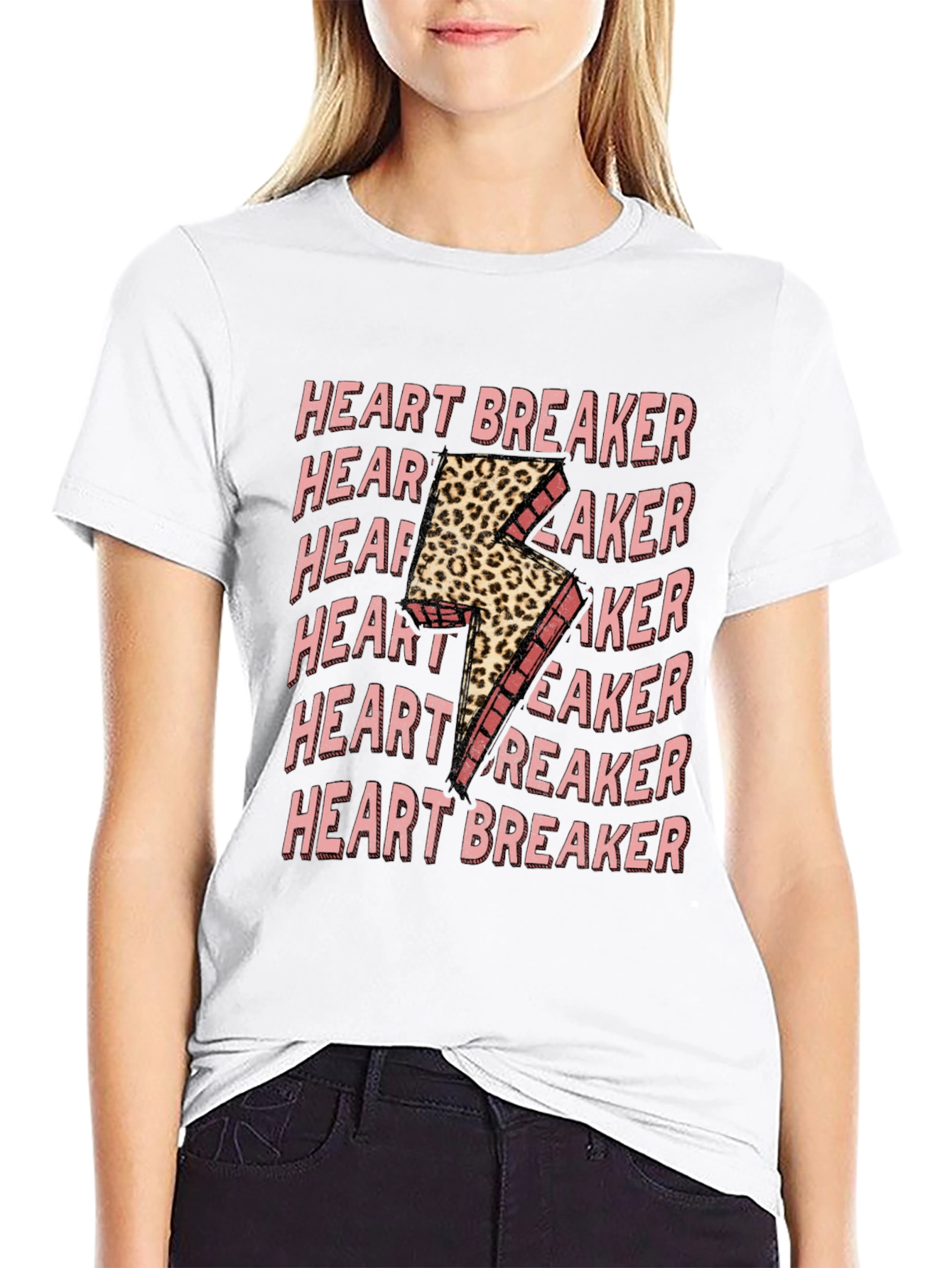 Heartbreaker Leopard Bolt Graphic Tee
