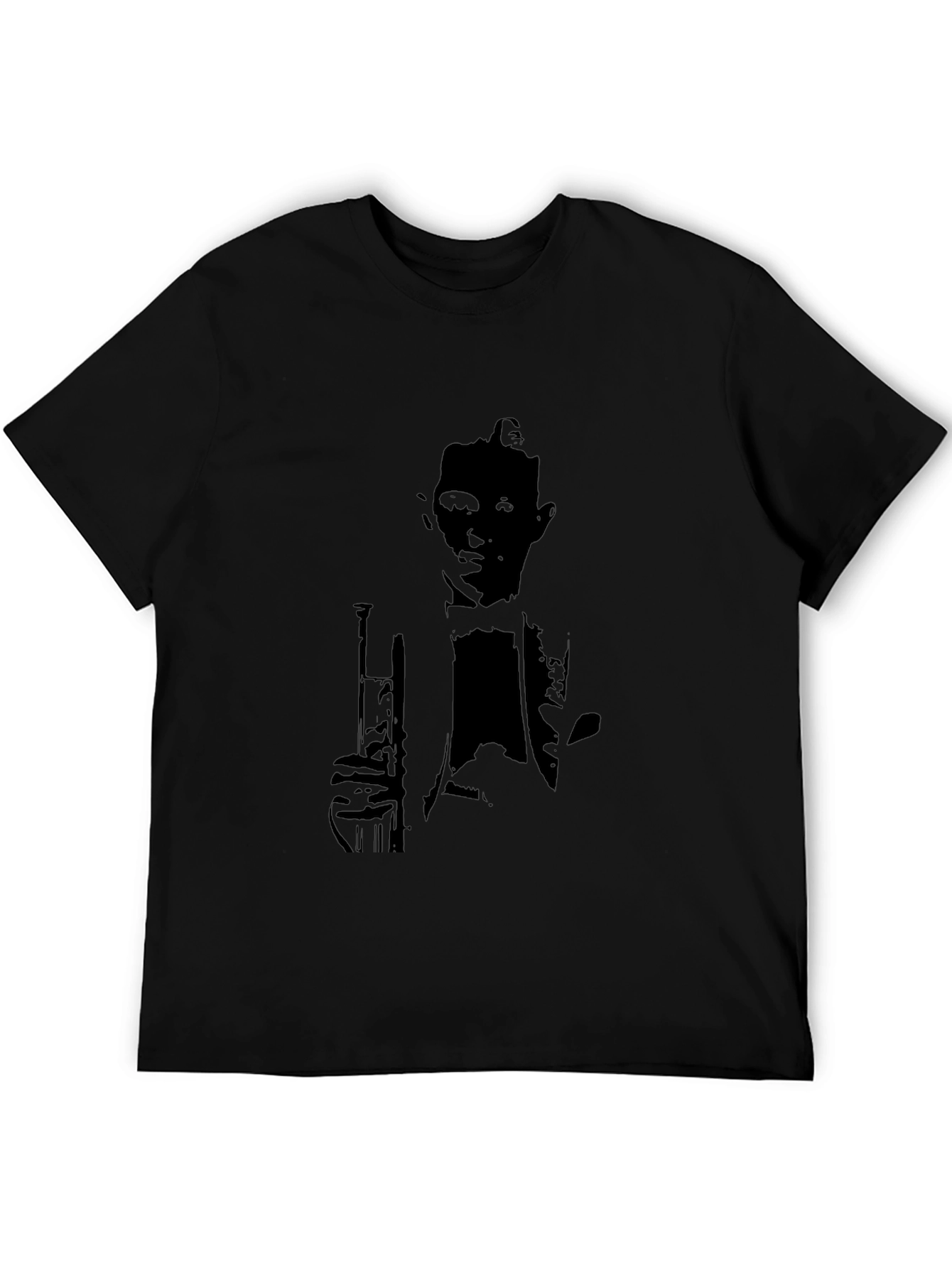 Black Silhouette Musician Graphic Tee
