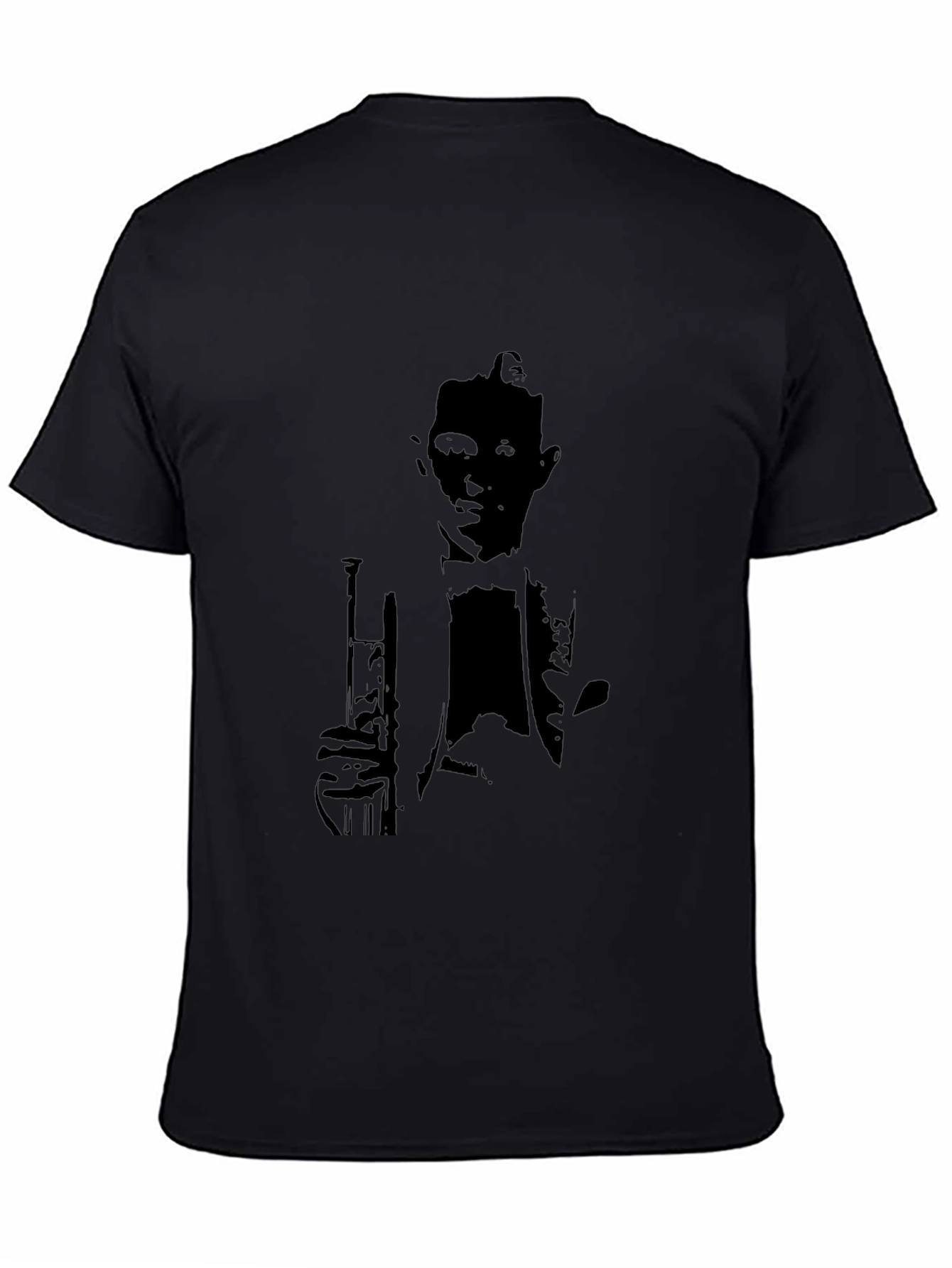 Black Silhouette Musician Graphic Tee