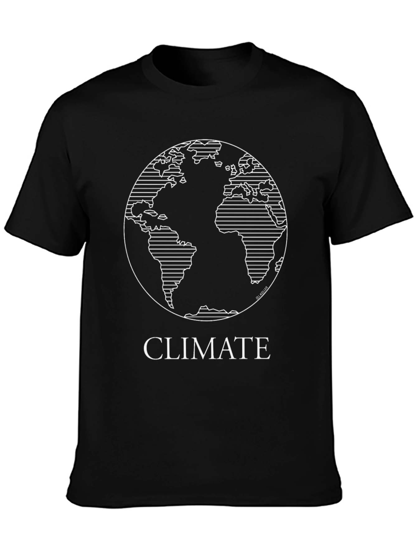 Climate Change Awareness Graphic T-Shirt - Black