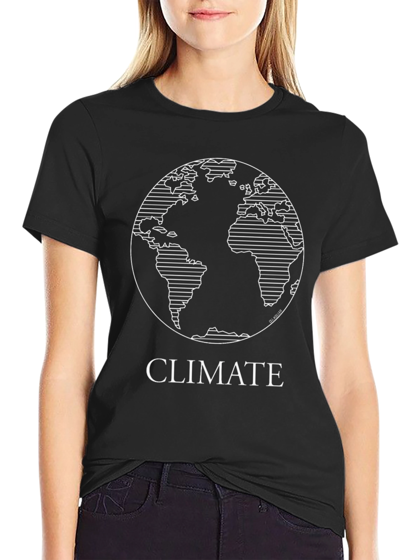 Climate Change Awareness Graphic T-Shirt - Black